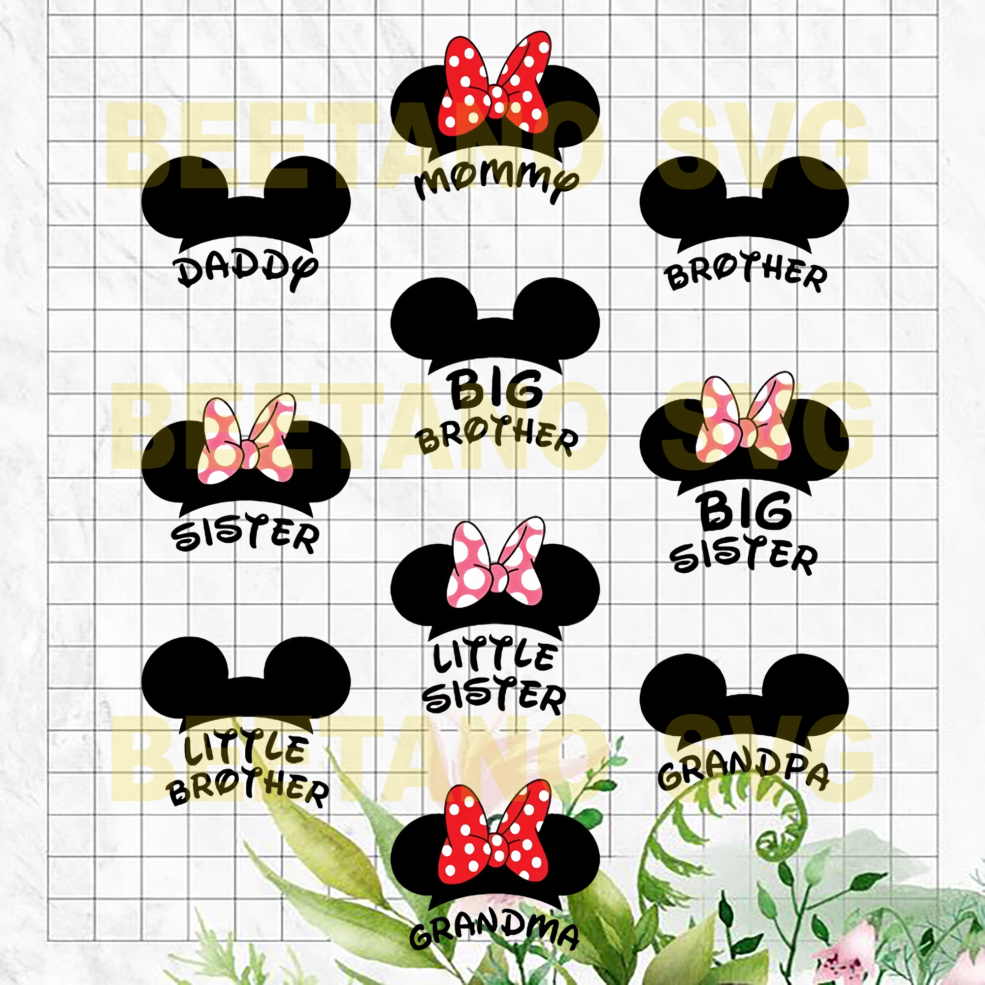 Download Mickey Minnie Family High Quality Svg Cut Files Best For Unique Craft Beetanosvg Scalable Vector Graphics