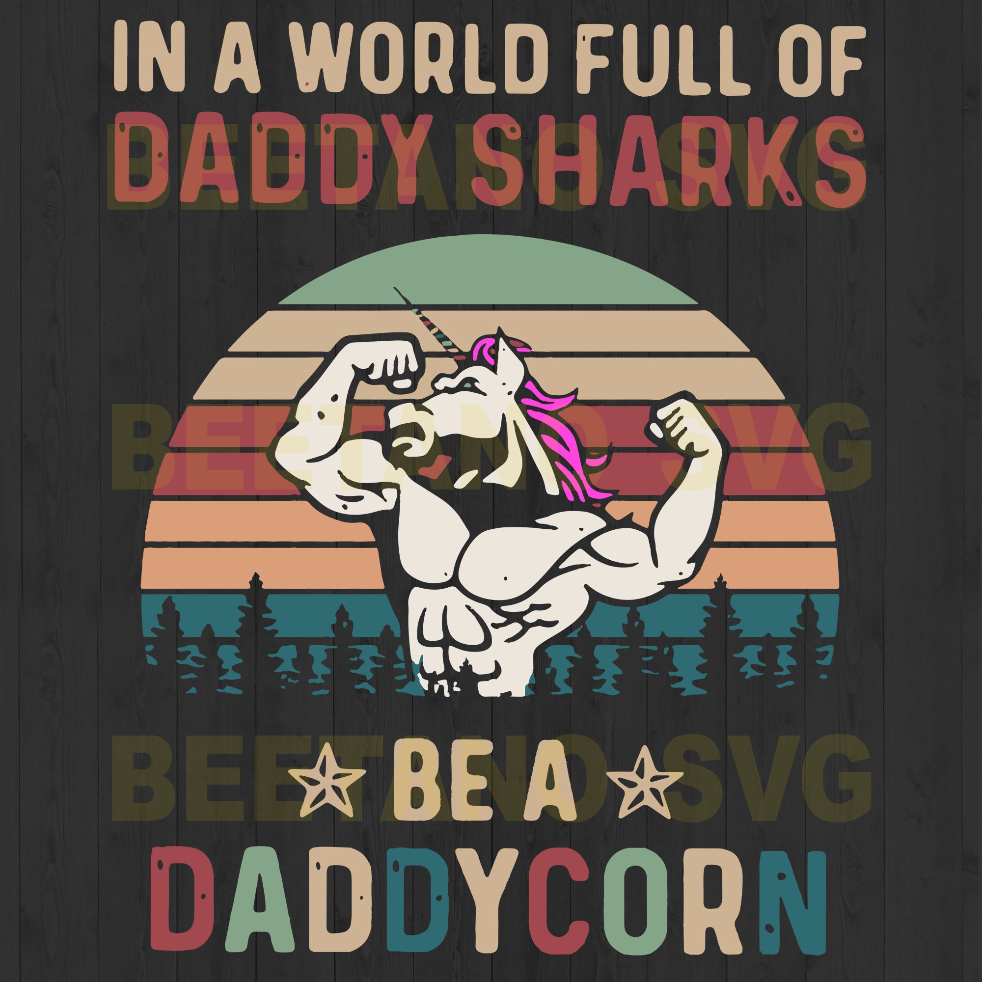 Daddy Shark Be A Daddy Corn High Quality SVG Cut Files ...