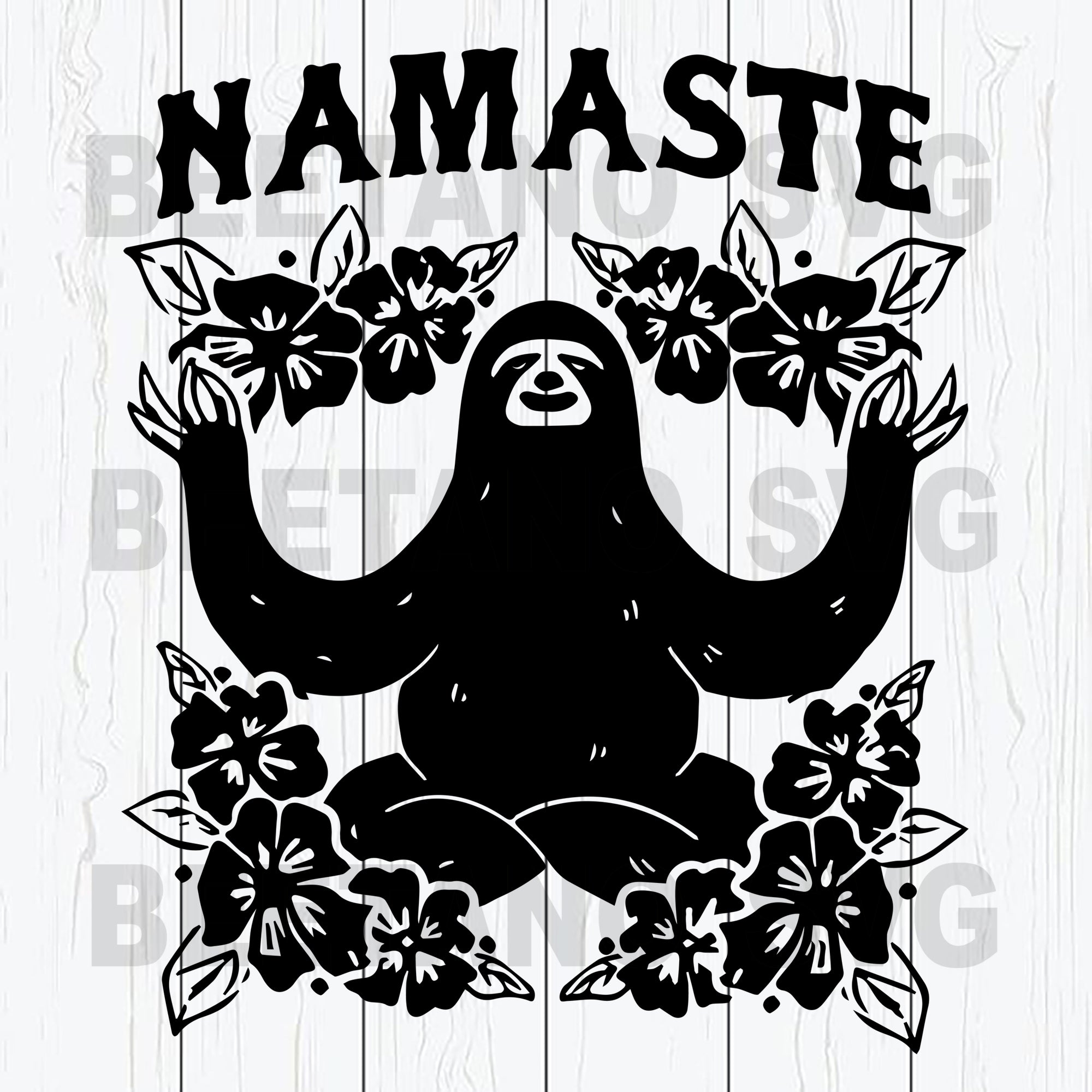 Download Sloth Namaste Svg Scalable Vector Graphics Files High Quality Download
