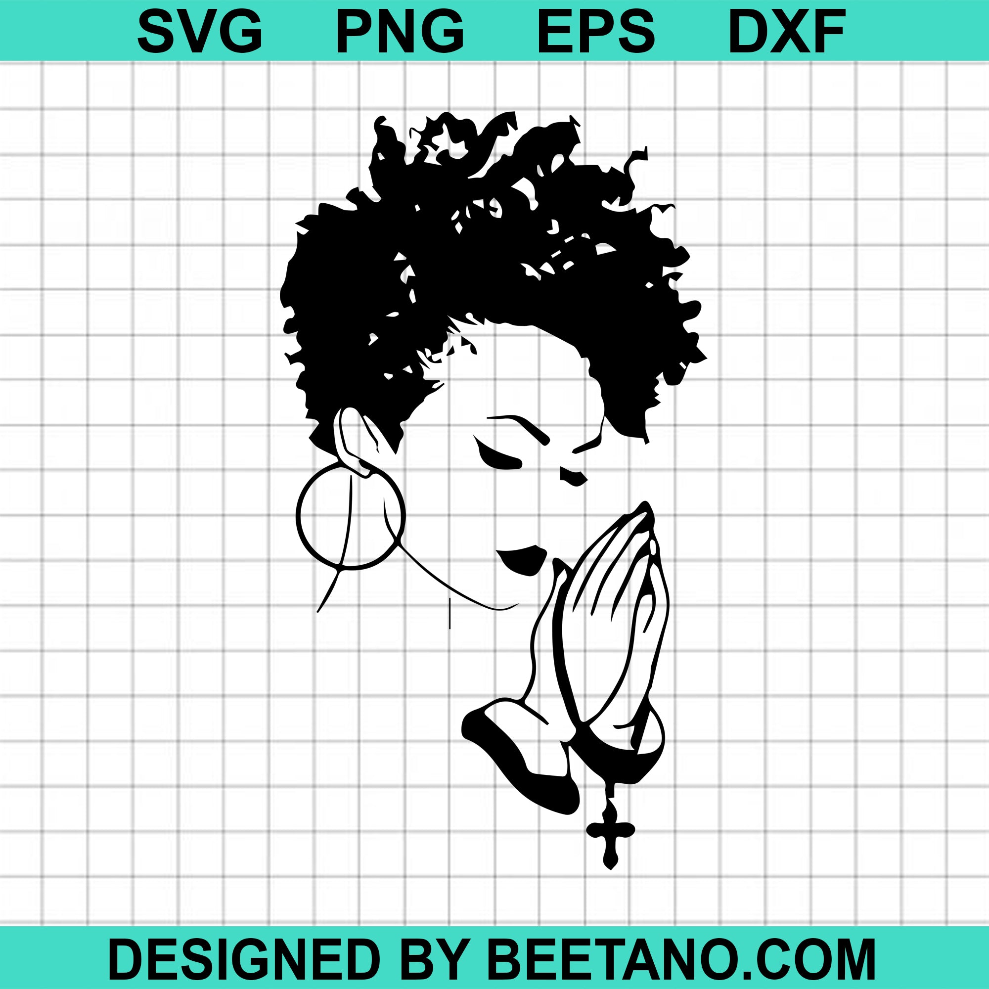 Download Black Woman Praying Svg Cut Files For Cricut To Make Handmade Products Beetanosvg Scalable Vector Graphics