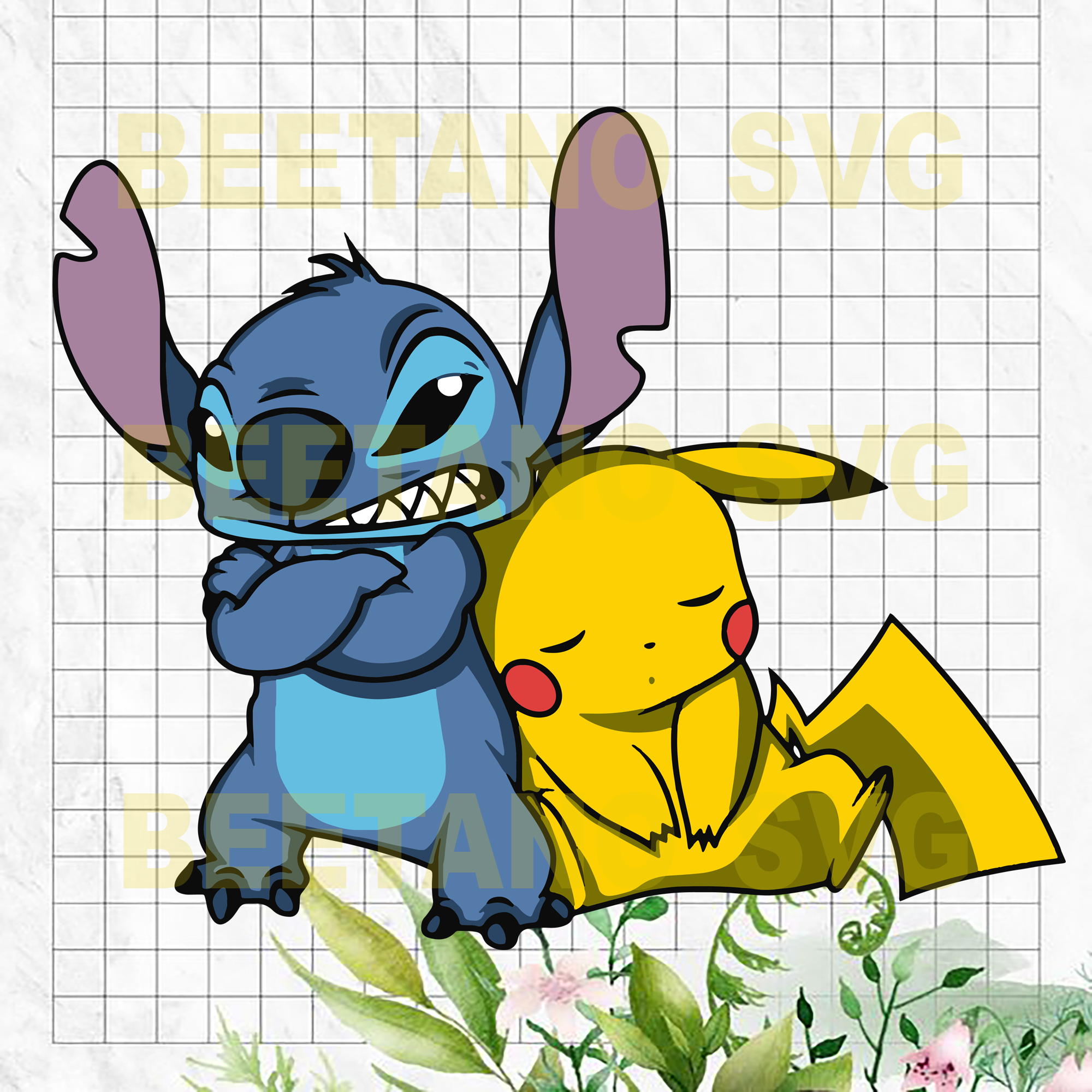 Download Lilo Stitch And Pikachu Cutting Files For Cricut Svg Dxf Eps Png I Beetanosvg Scalable Vector Graphics