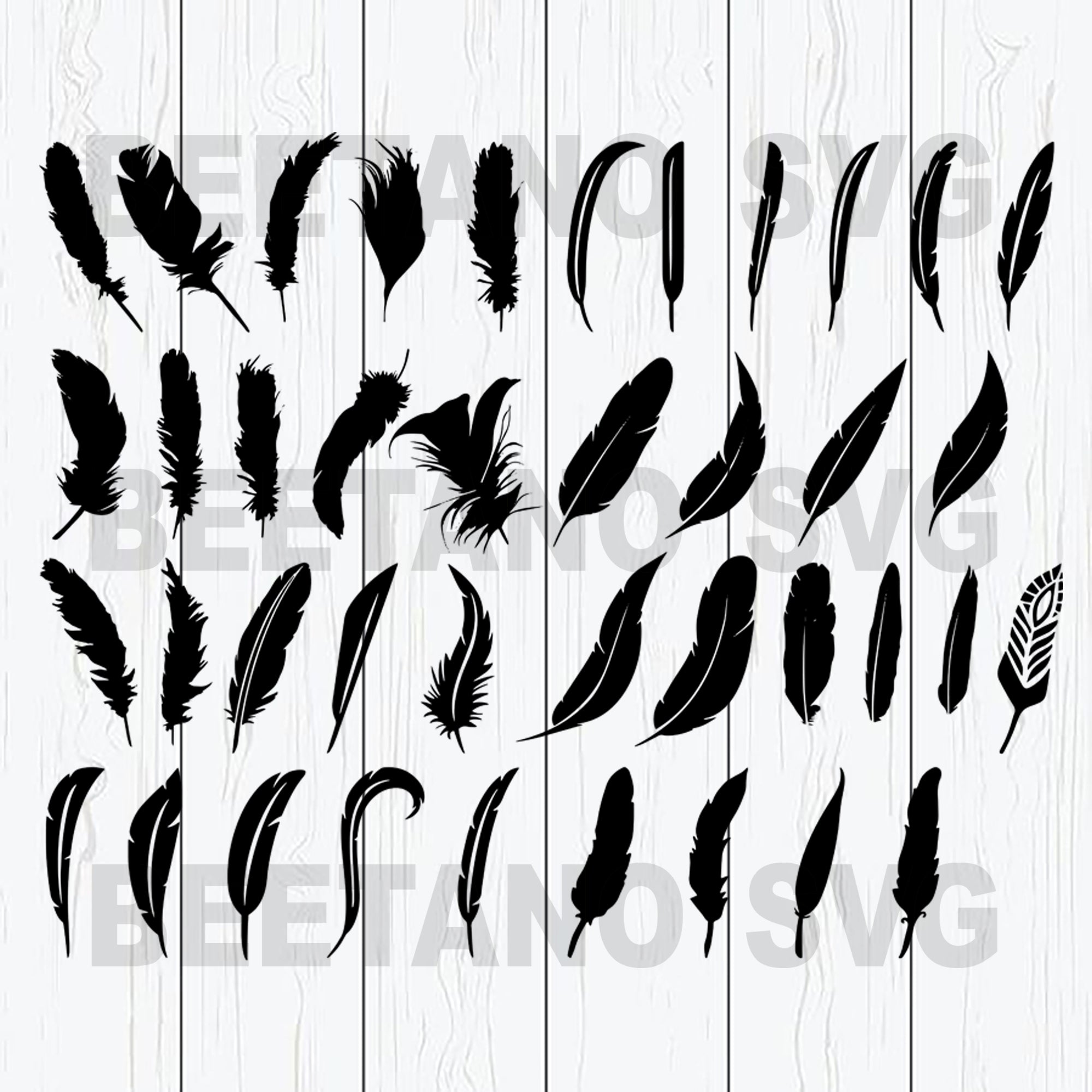 Feather Bundle High Quality Svg Cut Files Best For Unique Craft Beetanosvg Scalable Vector Graphics