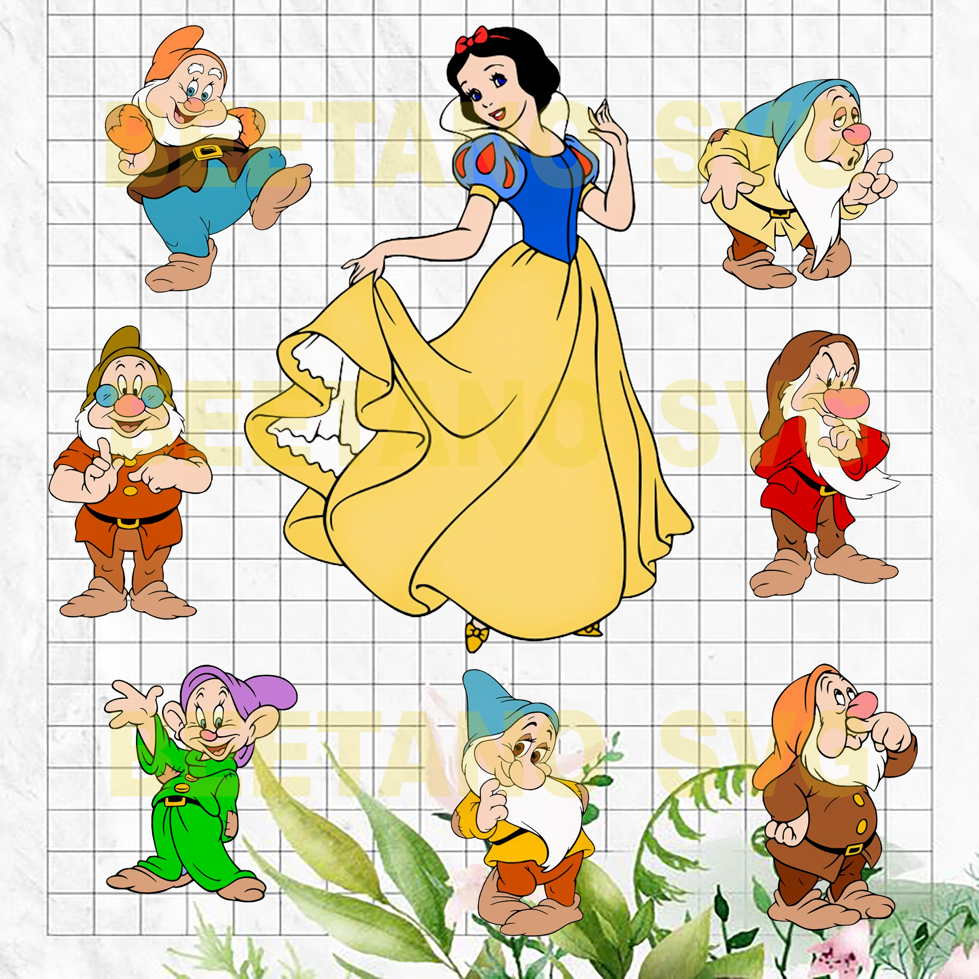 Download Snow White And The Seven Dwarfs Svg Files Cutting Files For Cricut S