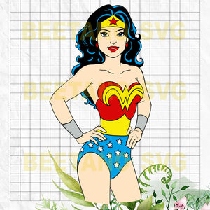 Download Wonder Woman Girl Cutting Files For Cricut Svg Dxf Eps Png Instant Beetanosvg Scalable Vector Graphics