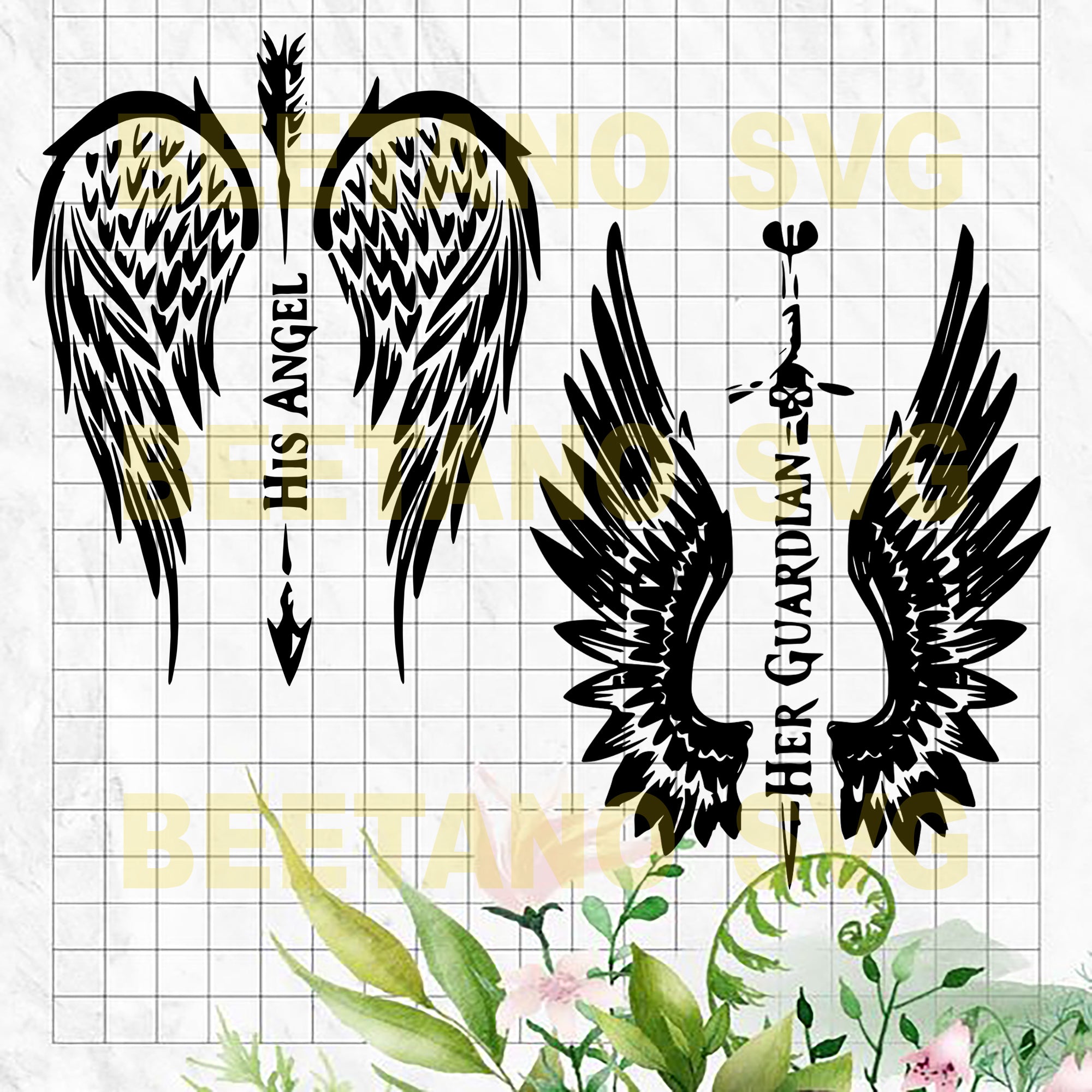 Download Angel Wings High Quality Svg Cut Files Best For Unique Craft Beetanosvg Scalable Vector Graphics