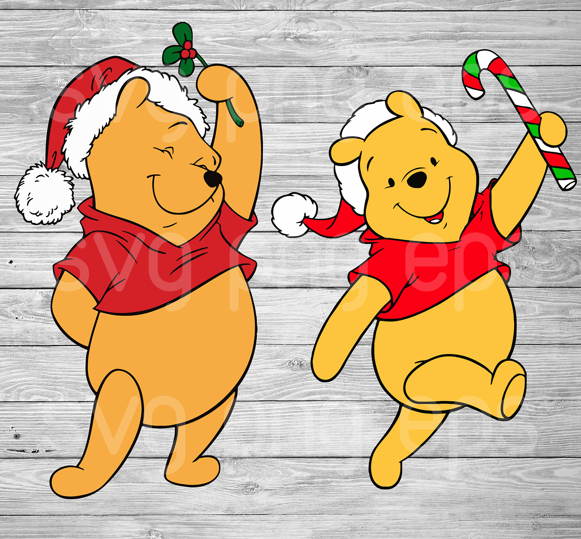 Winnie The Pooh Christmas Svg Santa Hat Cricut Svg Dxf Eps Png In Beetanosvg Scalable Vector Graphics