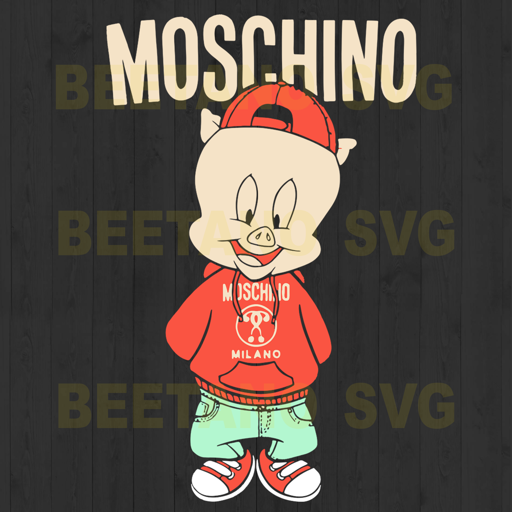 Download Porky Pig Moschino Svg Files Porky Pig Cutting Files For Cricut Svg Beetanosvg Scalable Vector Graphics PSD Mockup Templates