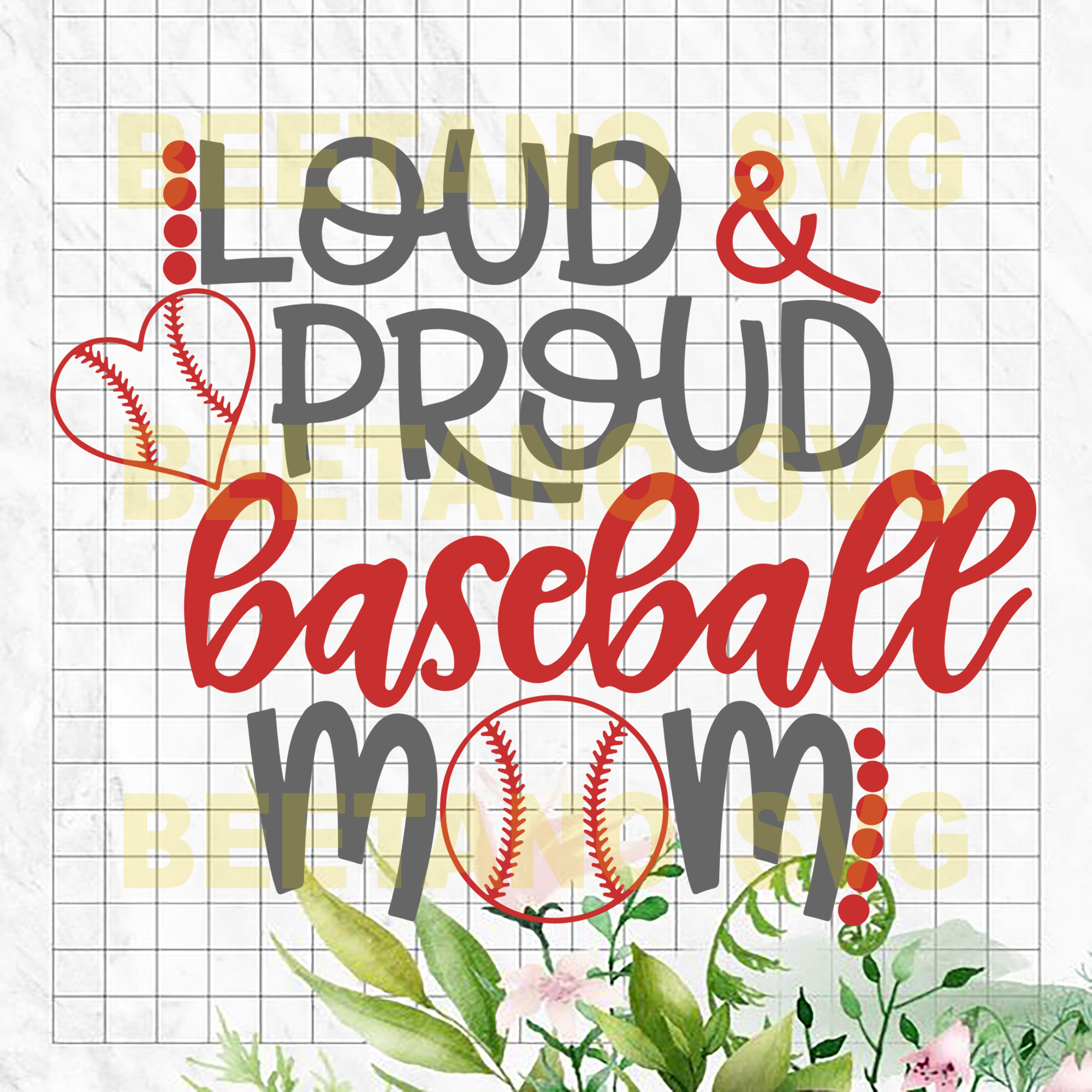 Download Loud And Proud Baseball Mom Cutting Files For Cricut Svg Dxf Eps P