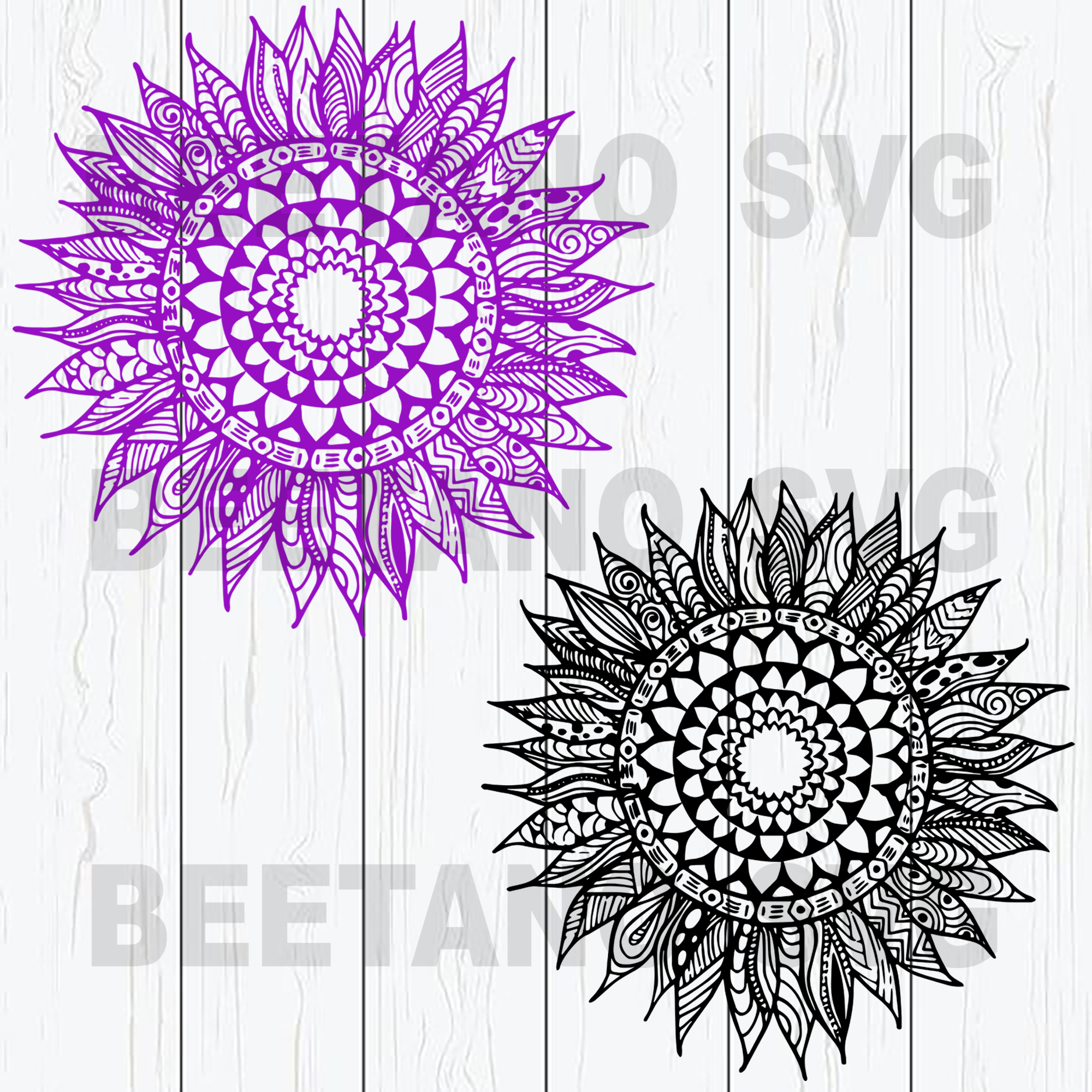 Free Free 119 Mandala Sunflower Svg Black And White SVG PNG EPS DXF File