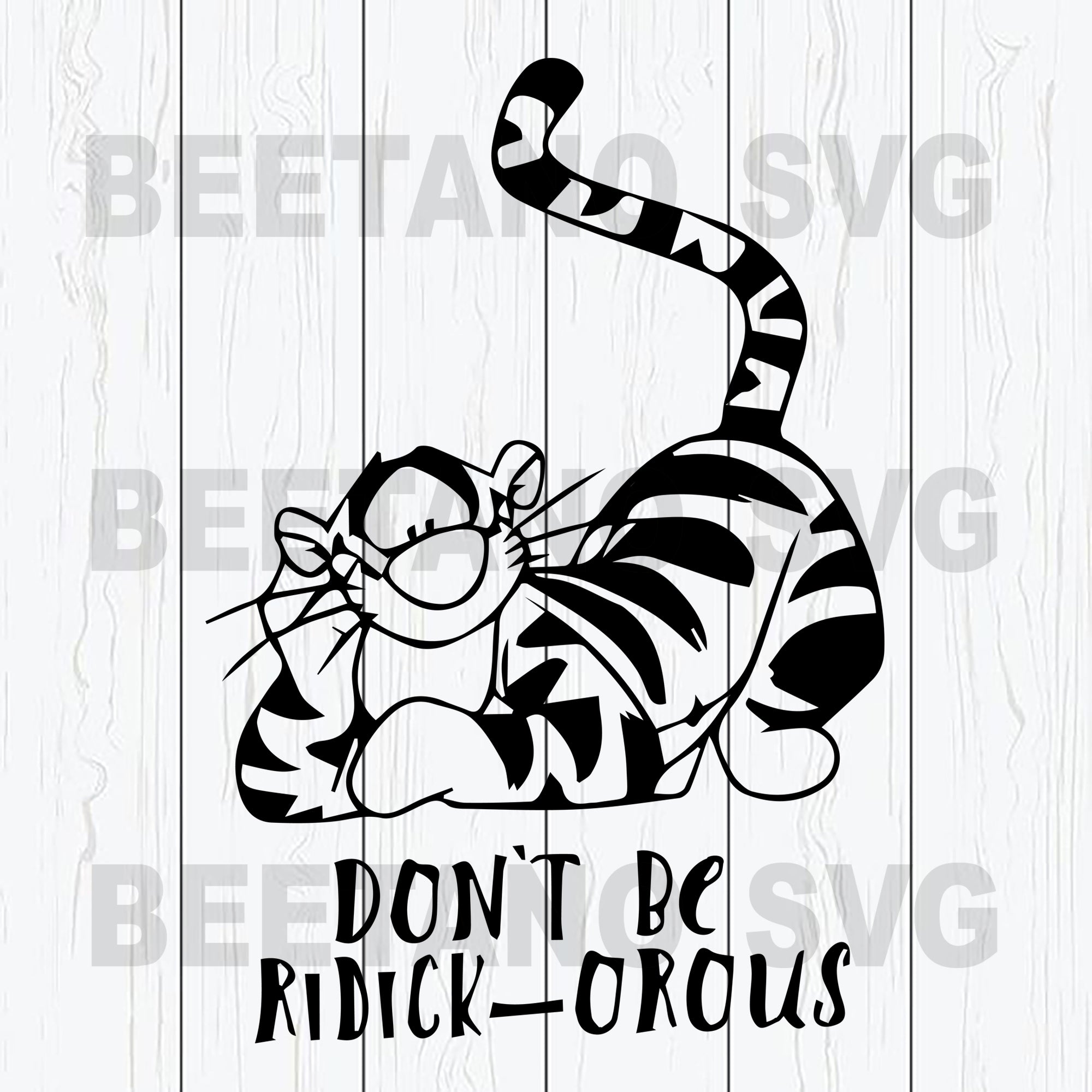 Download Tiger The Winnie Pooh Don T Be Ridickorous Svg Files Tiger Svg Winni