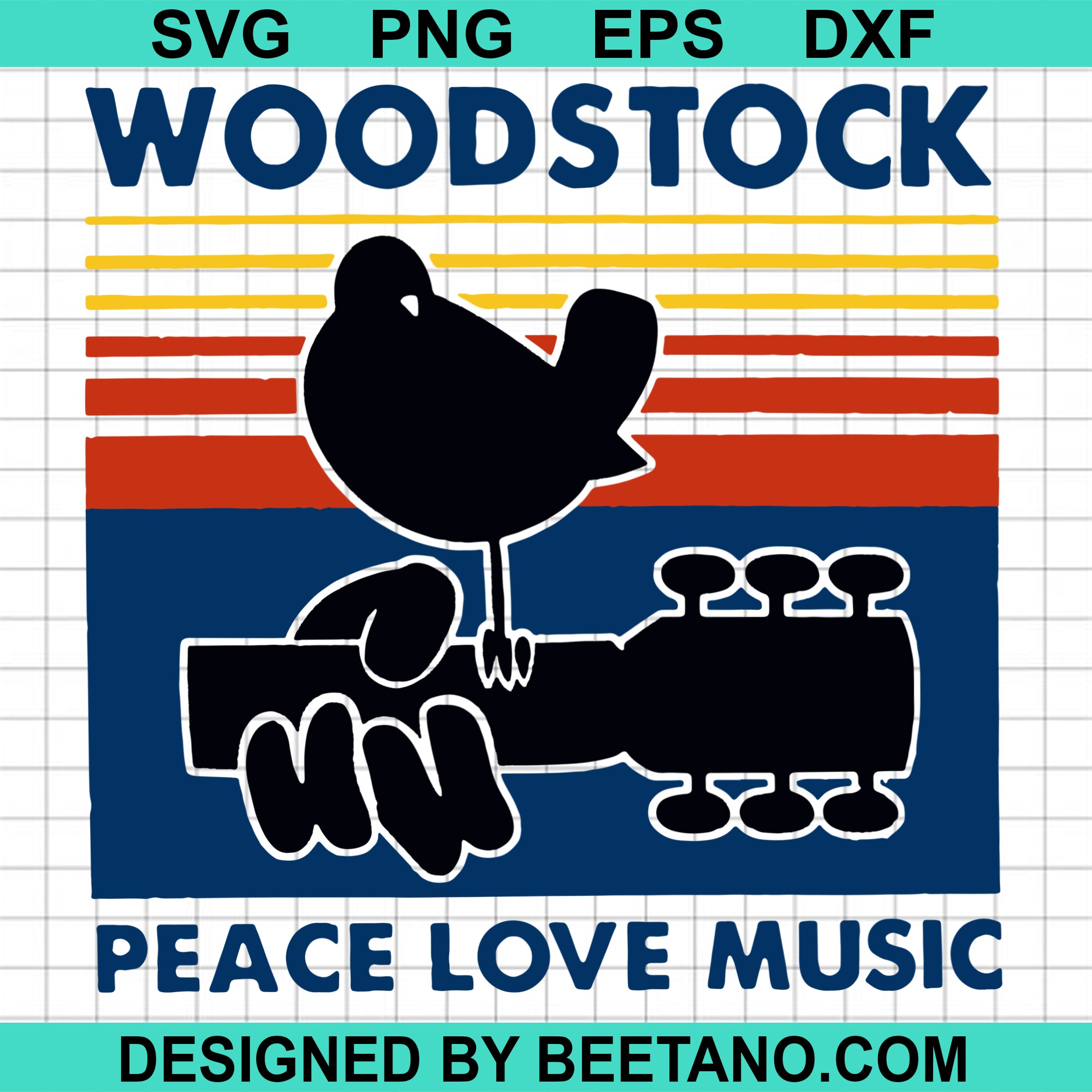 Download Woodstock Peace Love Music High Quality Svg Cut Files Best For Handmade Unique Craft