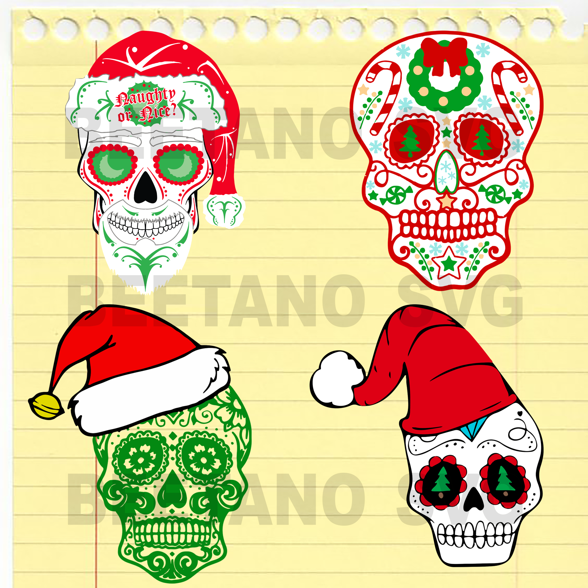 Sugar Skull Svg Sugar Skull Christmas Svg Bundle Christmas Sugar Sku Beetanosvg Scalable Vector Graphics