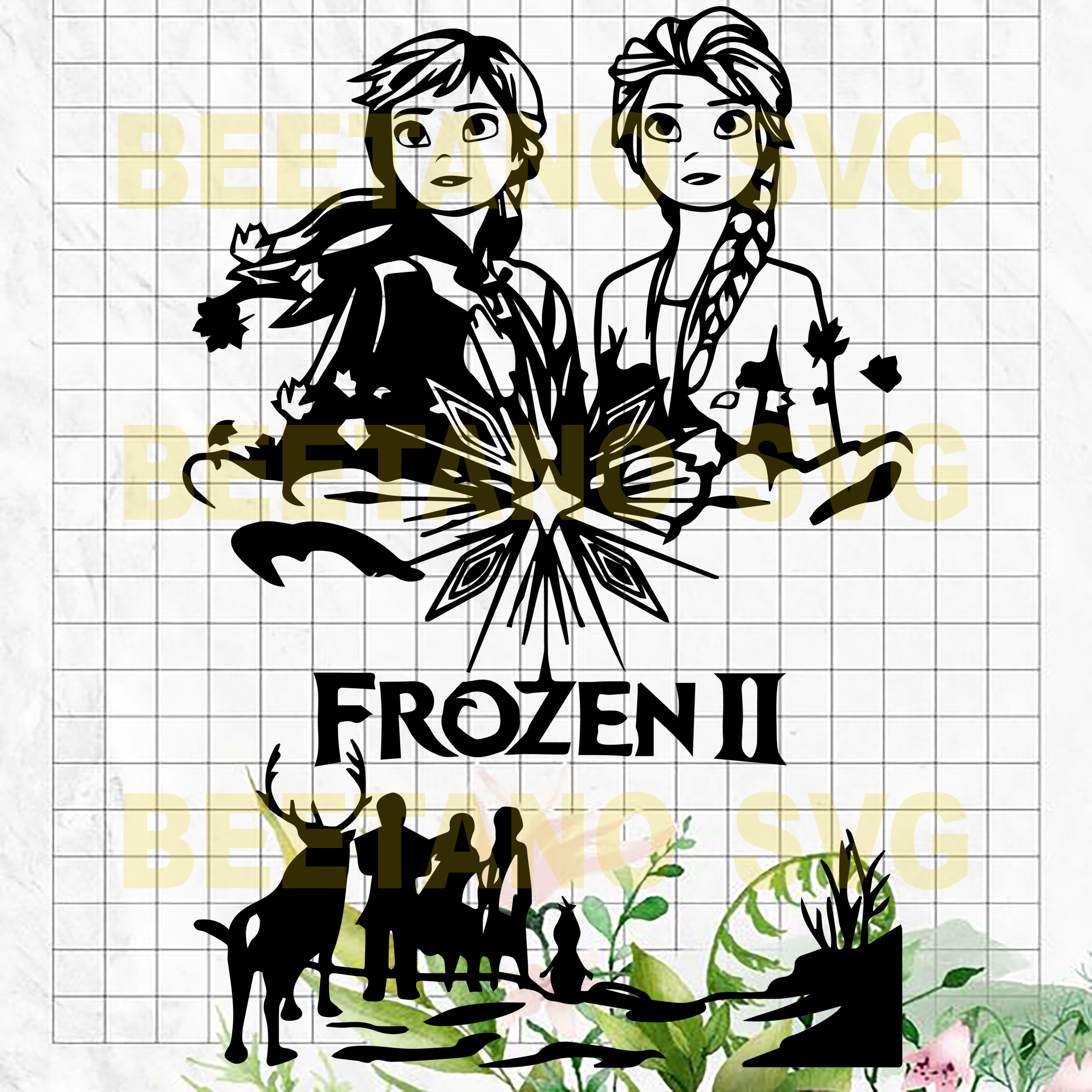 Free Free 319 Elsa And Anna Silhouette Svg SVG PNG EPS DXF File