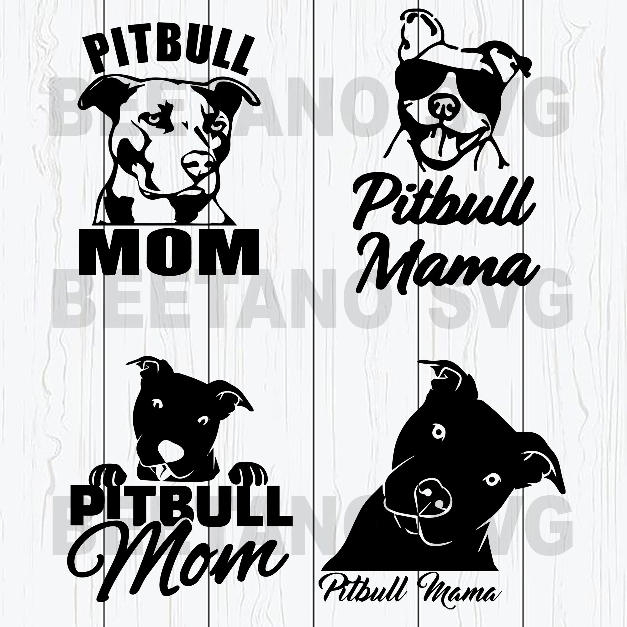 Download Pitbull Mom Svg Files, Pitbull Svg, Mother Svg, Dog Svg ...