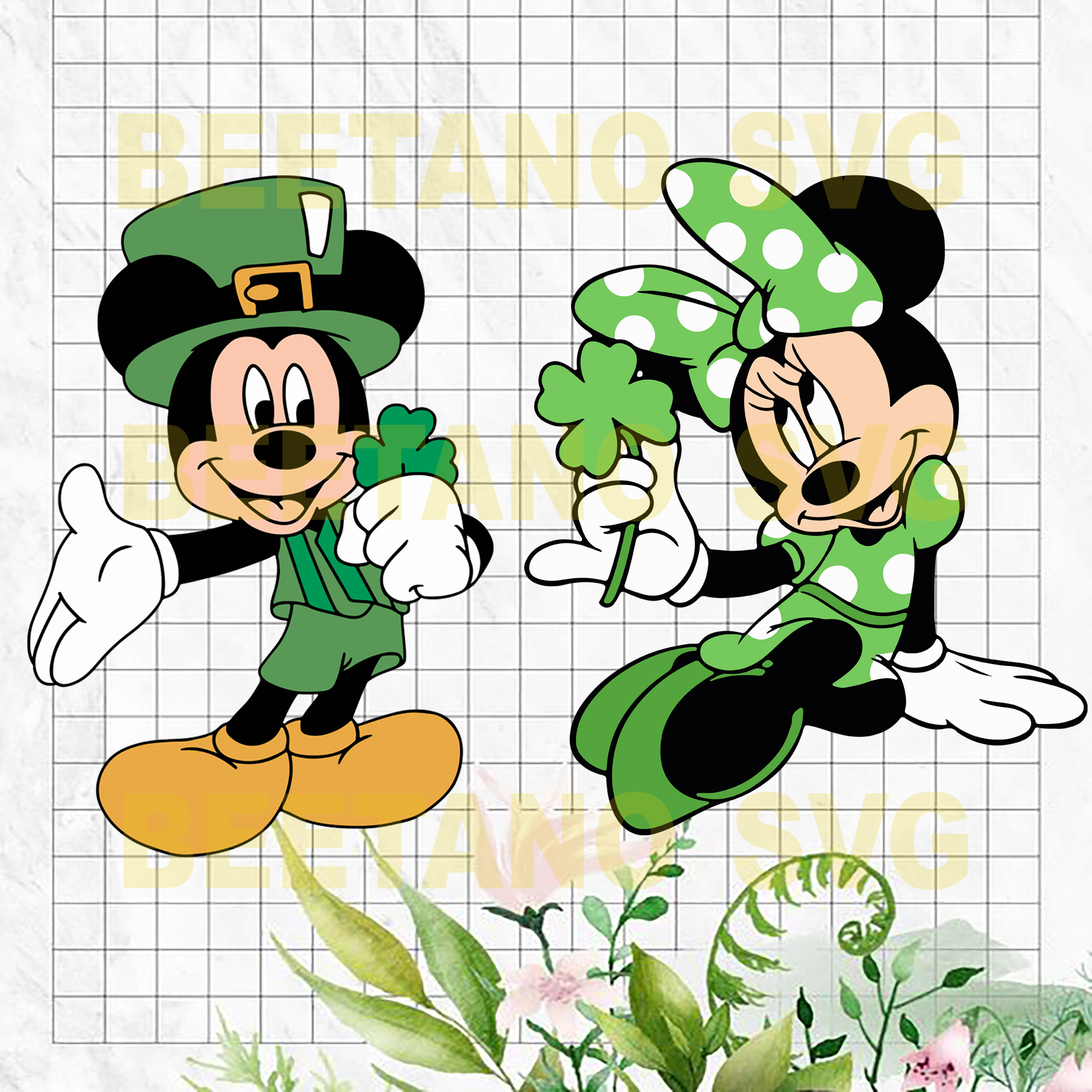 Download Mickey And Minnie Mouse St Patrick Day Lucky Files For Cricut Svg Dxf Eps Png Instant Download Beetanosvg Scalable Vector Graphics