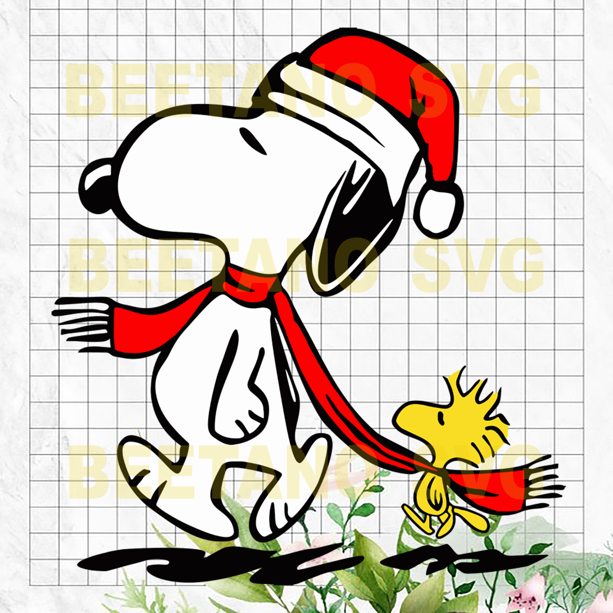 Download Snoopy Santa Hat Svg Snoopy Cutting Files For Cricut Svg Dxf Eps