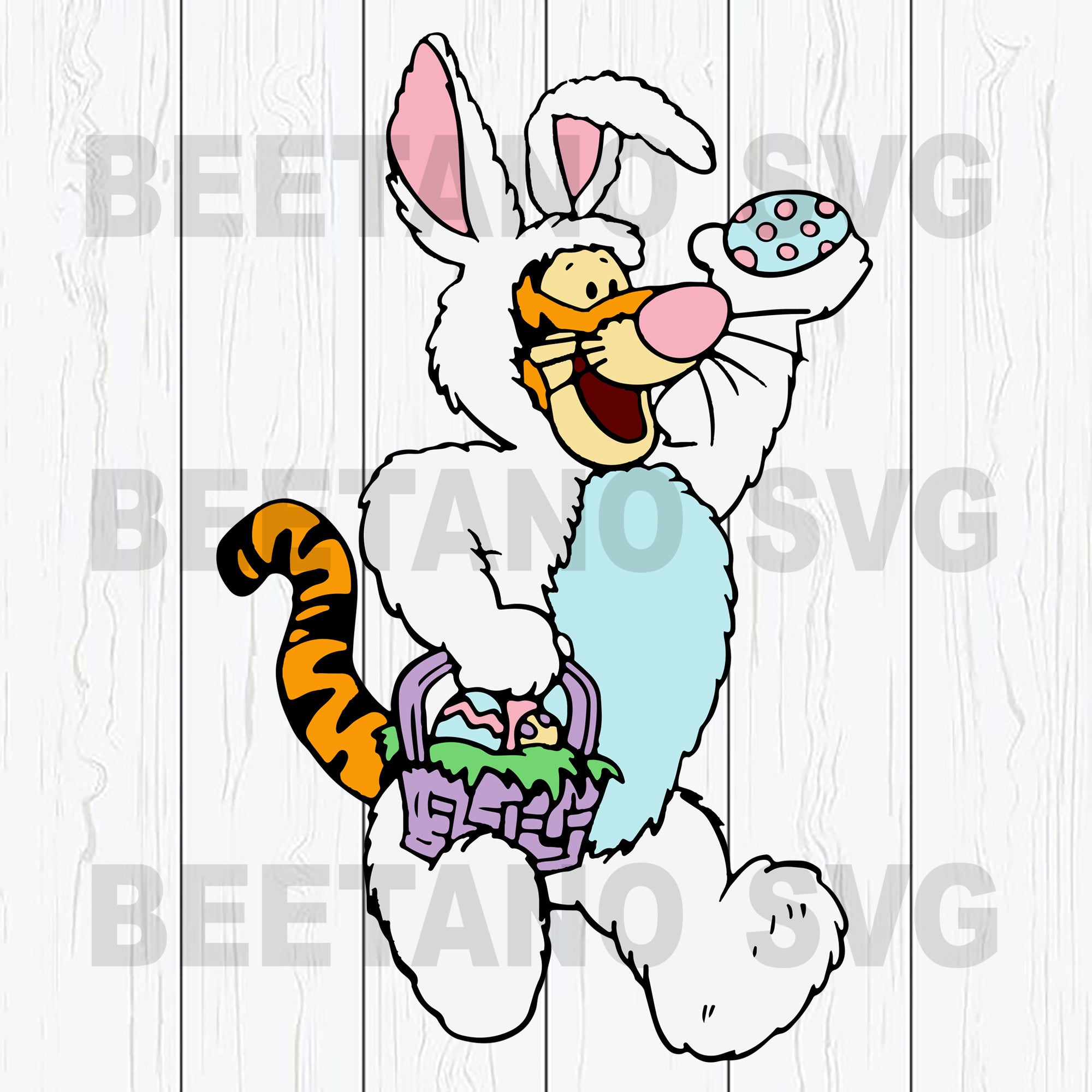 Download Tigger Winnie The Pooh Happy Easter Svg Tigger Winnie The Pooh Bunny Beetanosvg Scalable Vector Graphics
