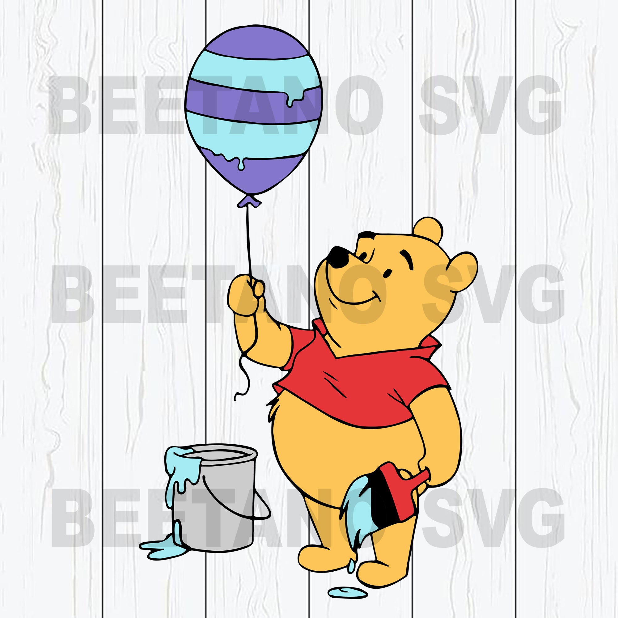 Winnie Pooh Easter Egg Svg Files, Easter Egg Svg, Winnie Pooh SVg File