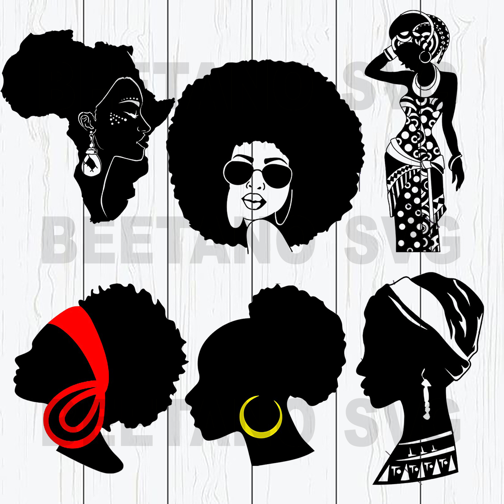 Download Afro Black Women High Quality Svg Dxf Cut Files For Craft Download