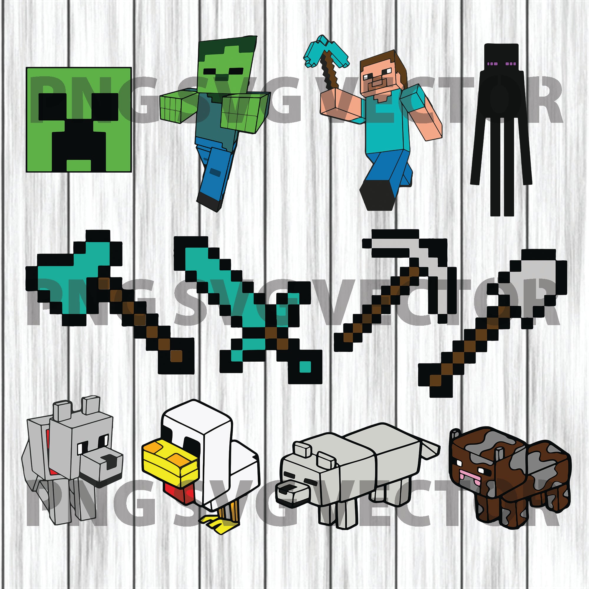 Download Minecraft svg, minecraft clipart, minecraft cutting file ...