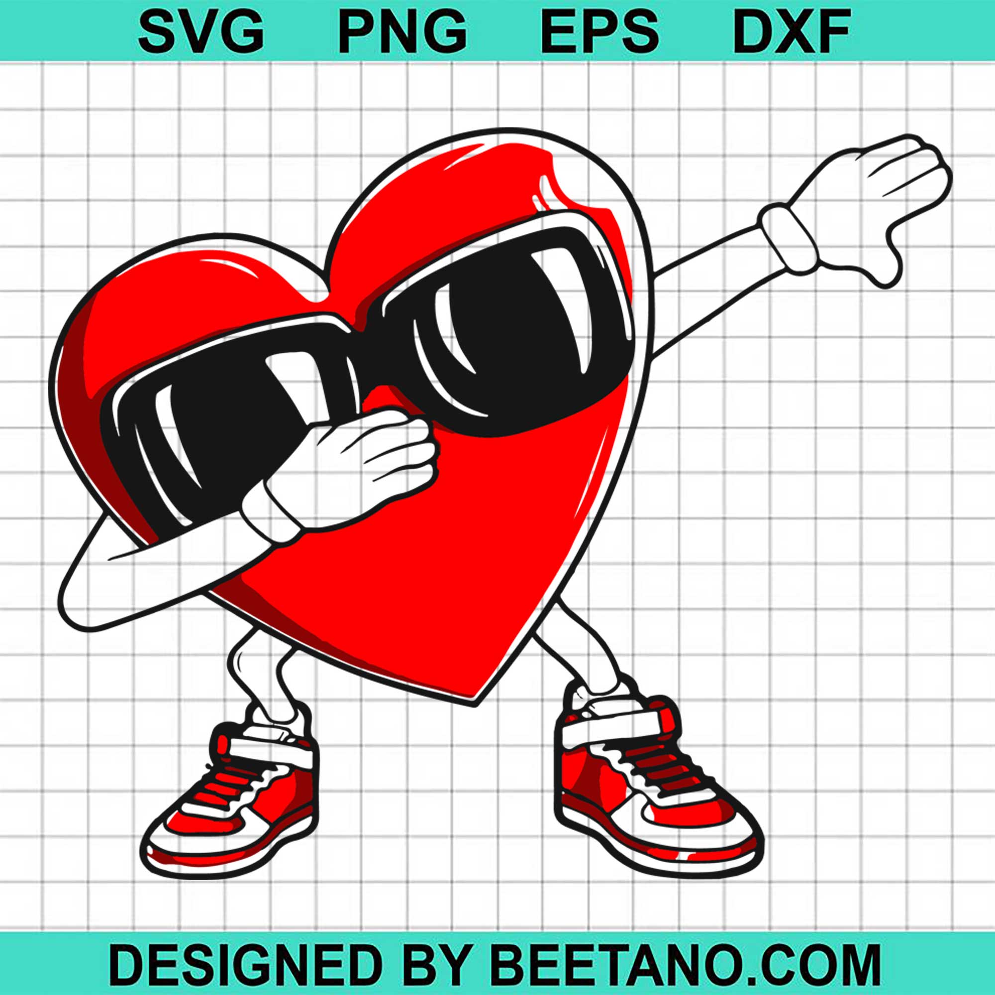 Download Dabbing Heart Boy Valentine Svg Cut File For Cricut Silhouette Machine