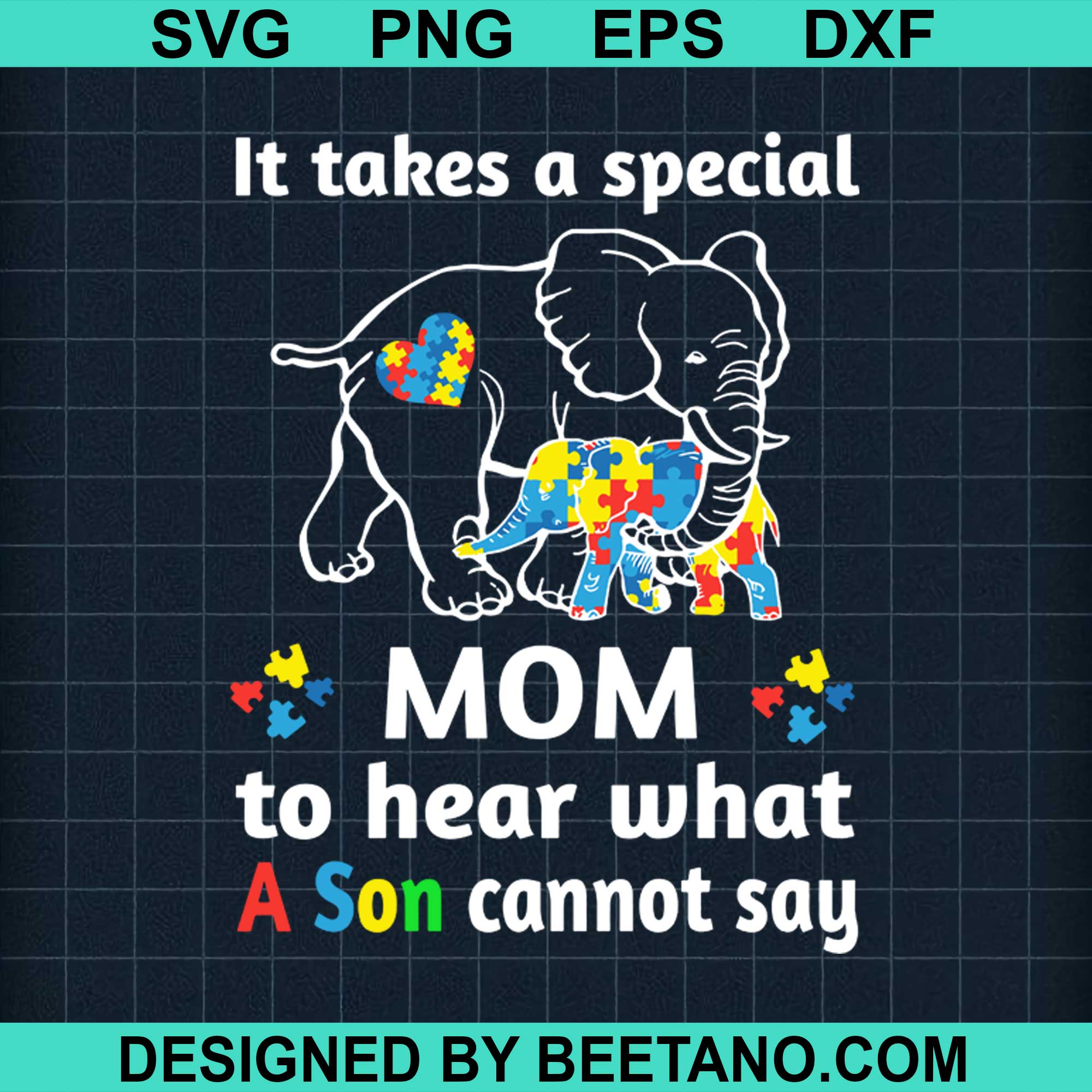Download Elephant Autism A Special Mom To Hear A Son Cannot Say 2020 Svg Cut Fi