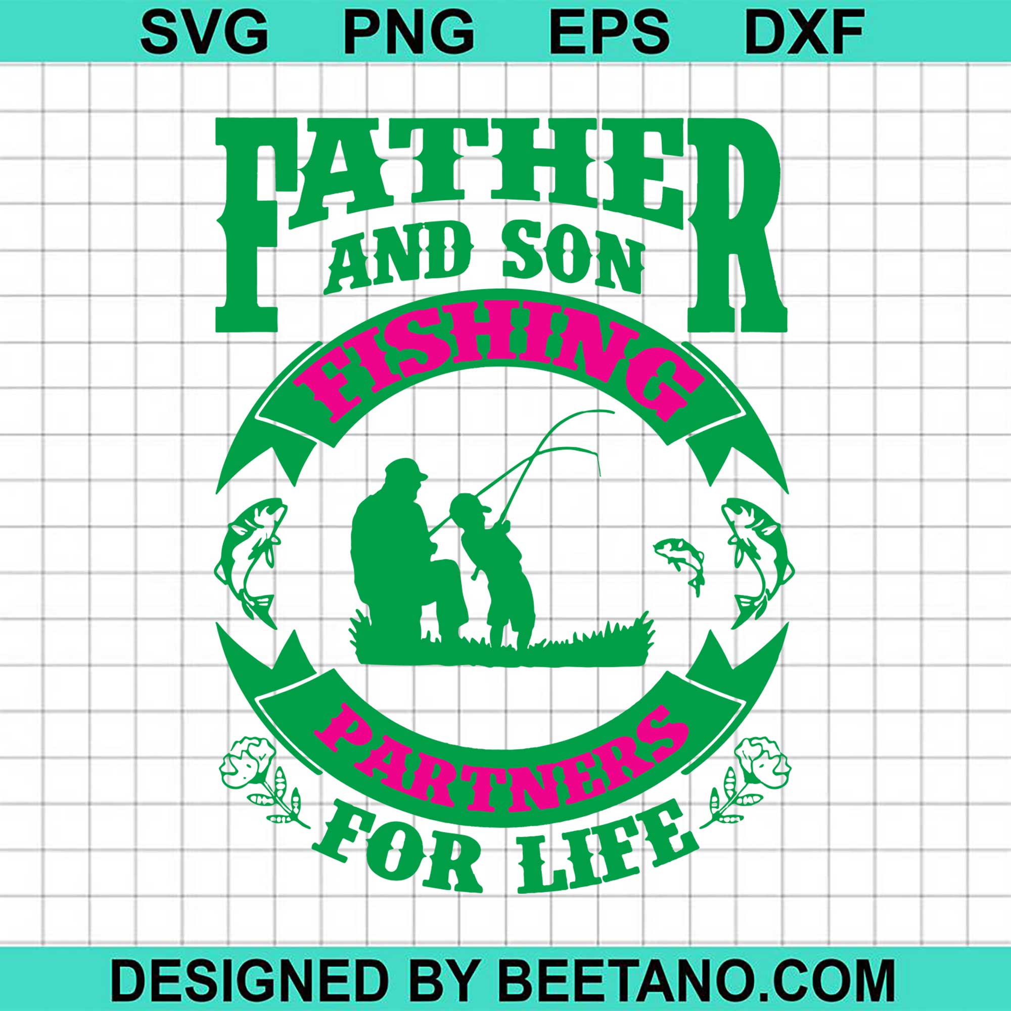 Father And Son Fishing Svg Cut File For Cricut Silhouette Machine Make