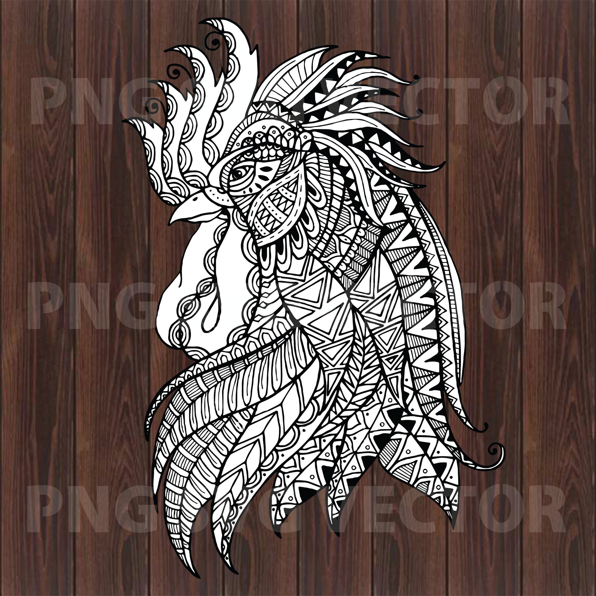 Download Mandala Rooster Head Svg, Mandal Rooster Cutting Files For Cricut, SVG - BeetanoSVG Scalable ...