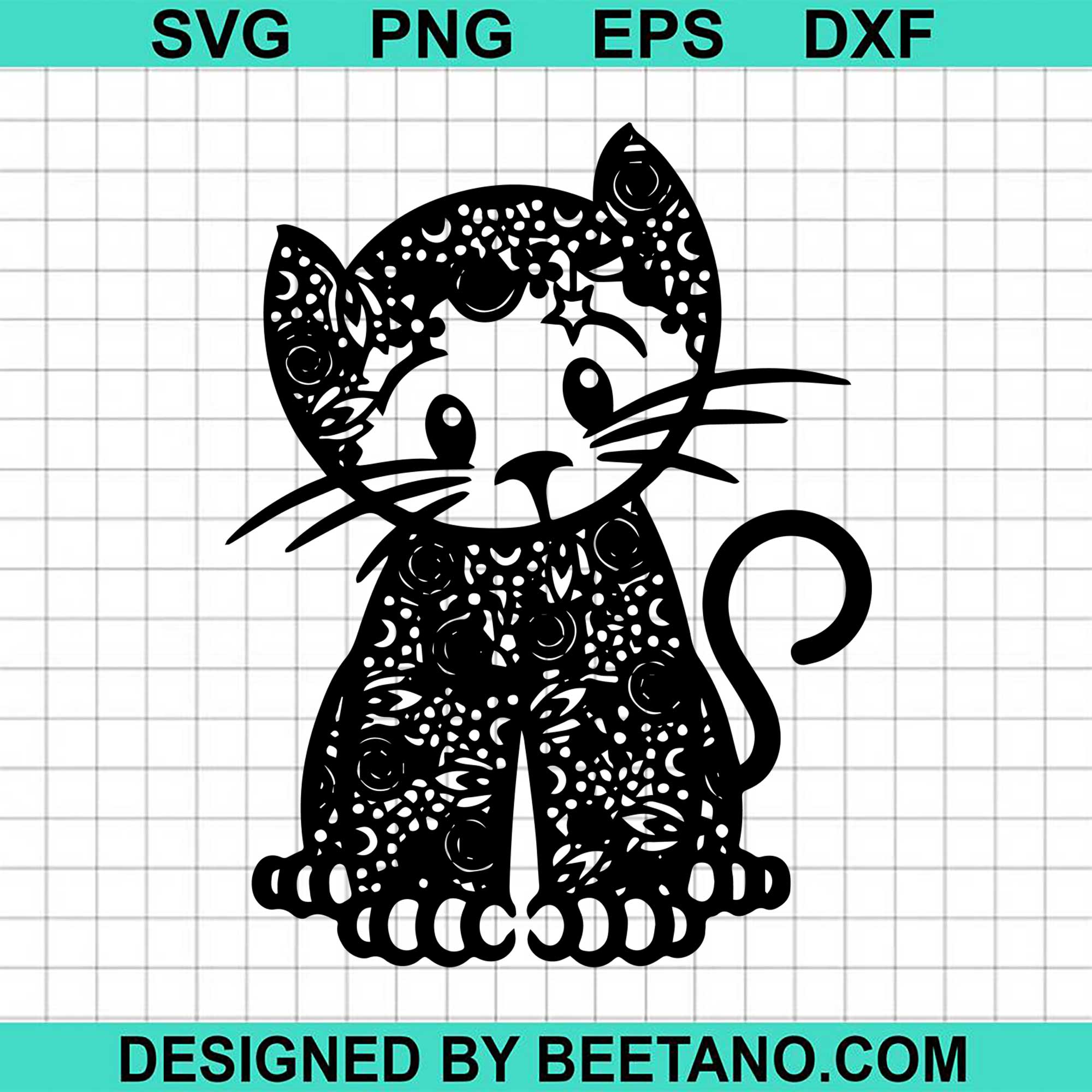 Download Mandala Cat Baby 2020 Svg Cut File For Cricut Silhouette Machine Make Beetanosvg Scalable Vector Graphics