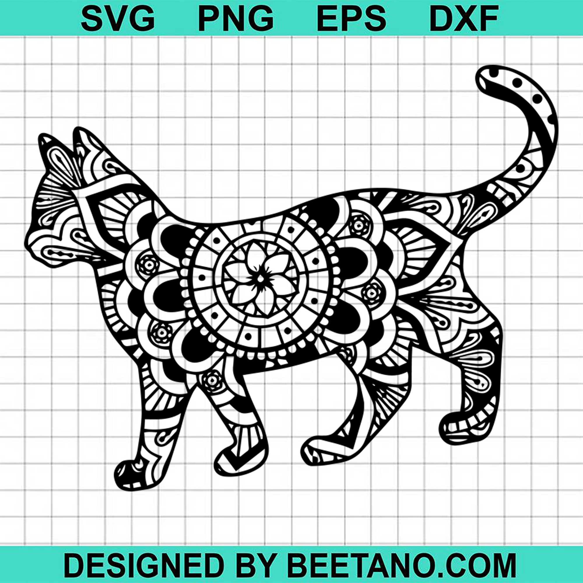 Download Mandala Cat 2020 Svg Cut File For Cricut Silhouette Machine Make Craft Beetanosvg Scalable Vector Graphics