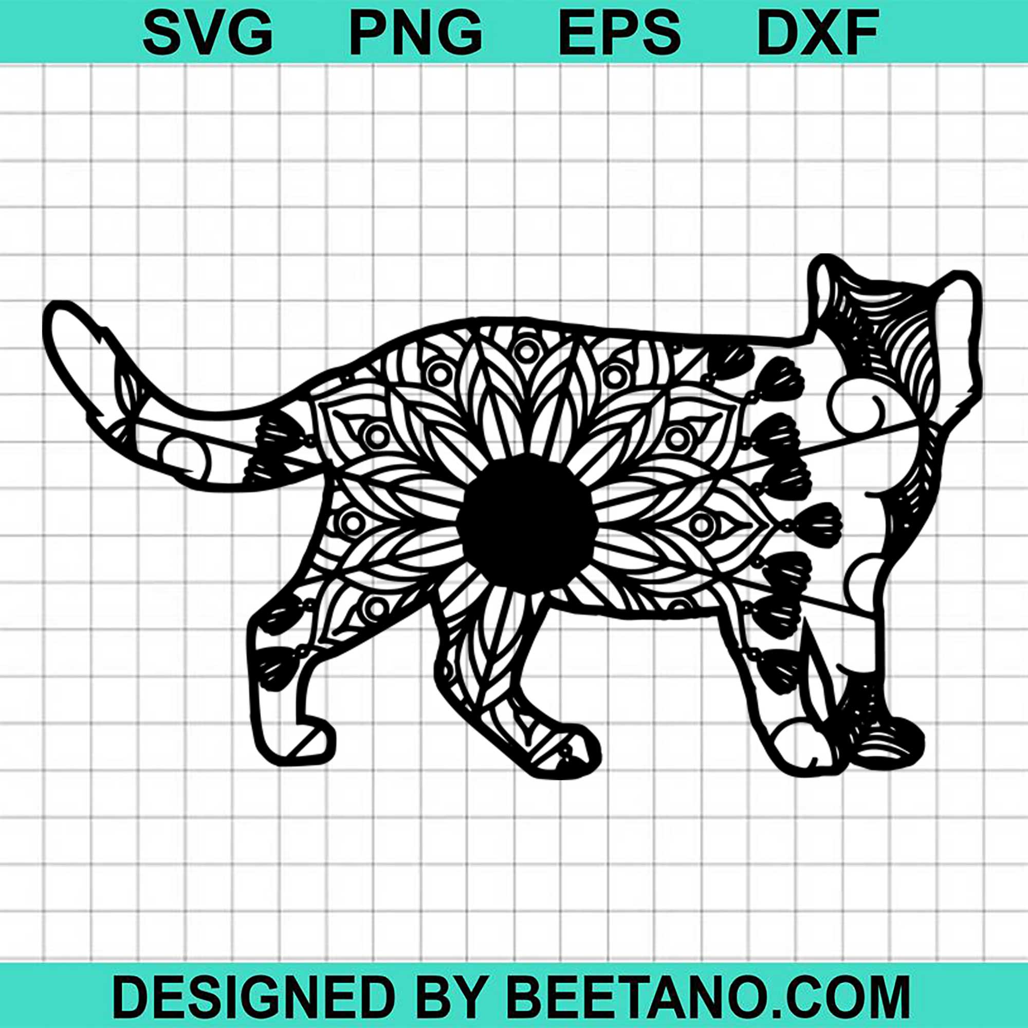 Free Free 99 Cricut Cat Mandala SVG PNG EPS DXF File