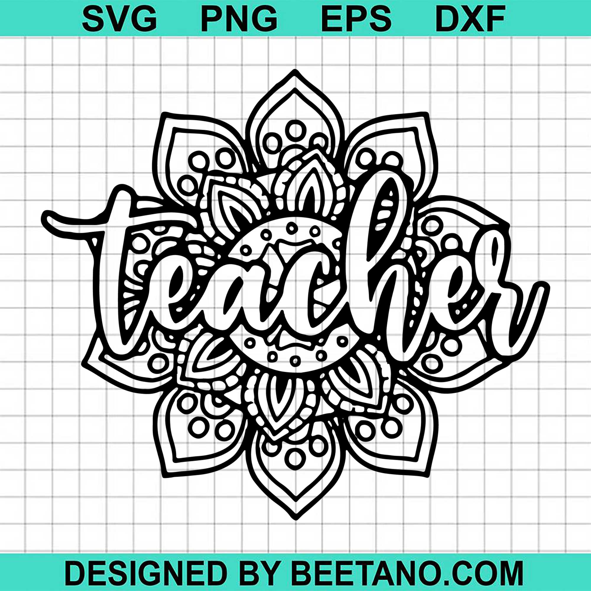 Download Mandala Teacher 2020 Svg Cut File For Cricut Silhouette Machine Make C Beetanosvg Scalable Vector Graphics