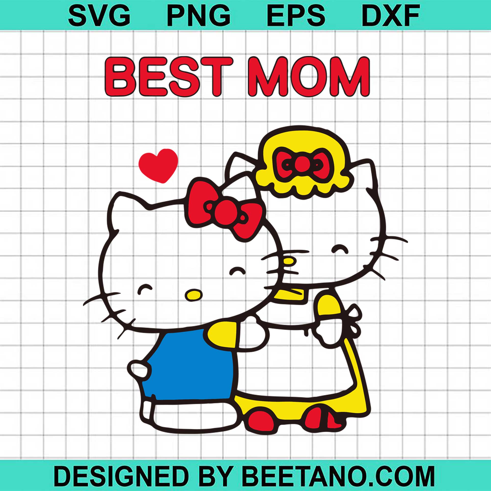 Download Hello Kitty Mother S Day Best Mom Svg Cut File For Cricut Silhouette M Beetanosvg Scalable Vector Graphics