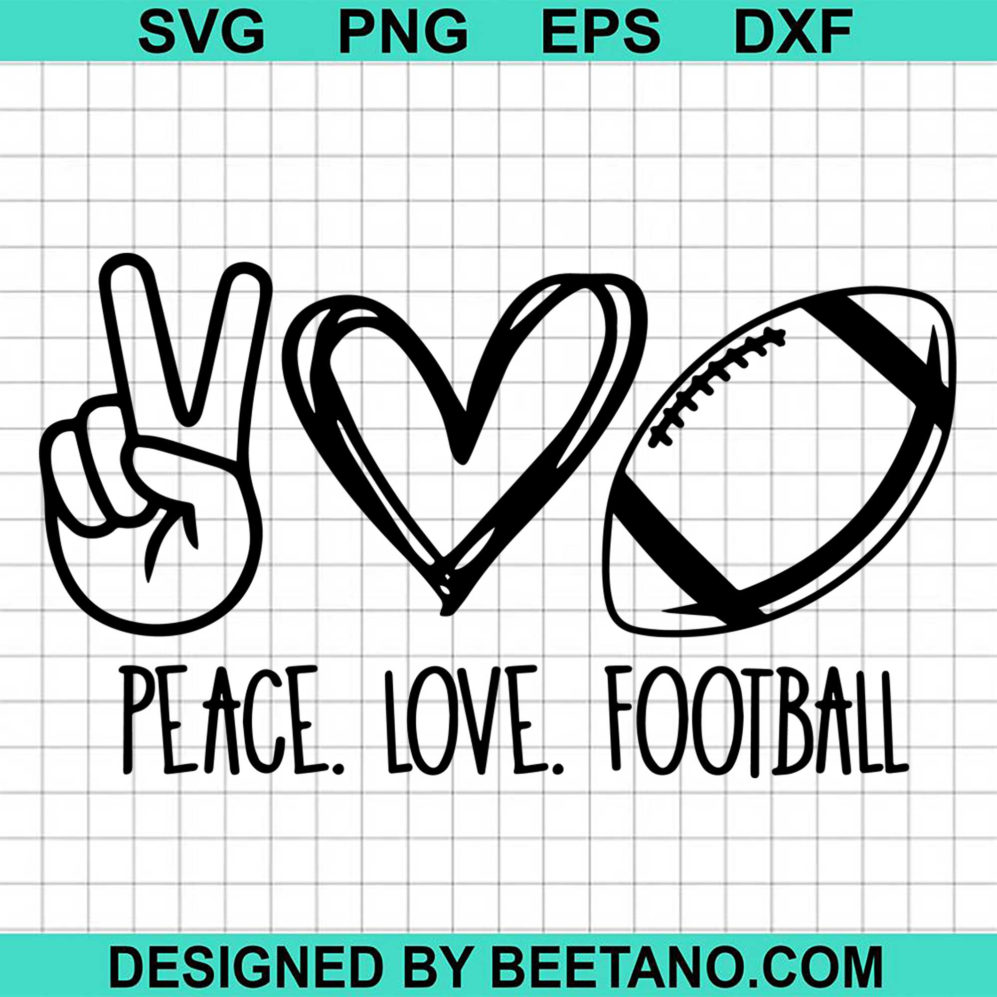Download Peace Love Football 2020 Svg Cut File For Cricut Silhouette Machine Ma