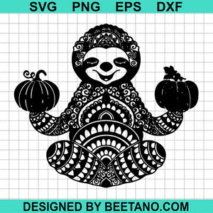 Download Pumkin Sloth Mandala 2020 Svg Cut File For Cricut Silhouette Machine M Beetanosvg Scalable Vector Graphics