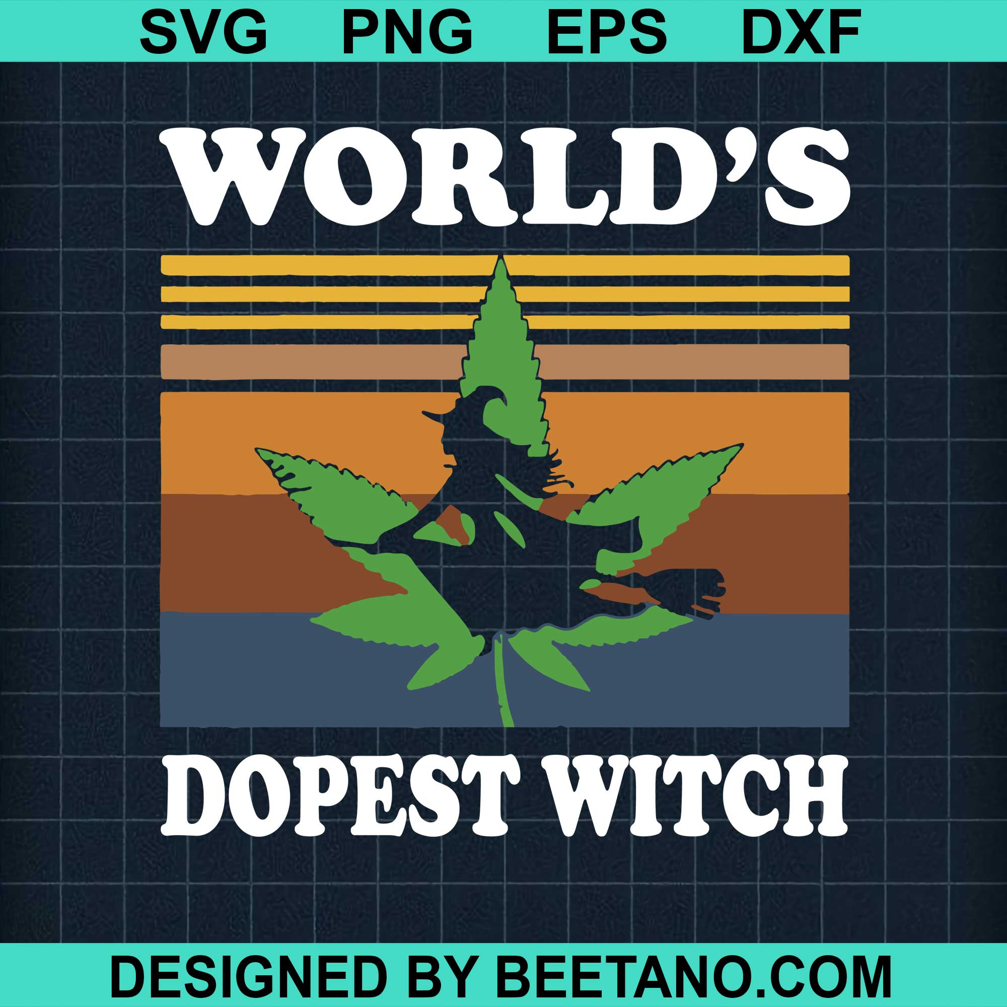 Download Worlds Dopest Witch Halloween Weed Retro Vintage Svg Cut File For Cric Beetanosvg Scalable Vector Graphics