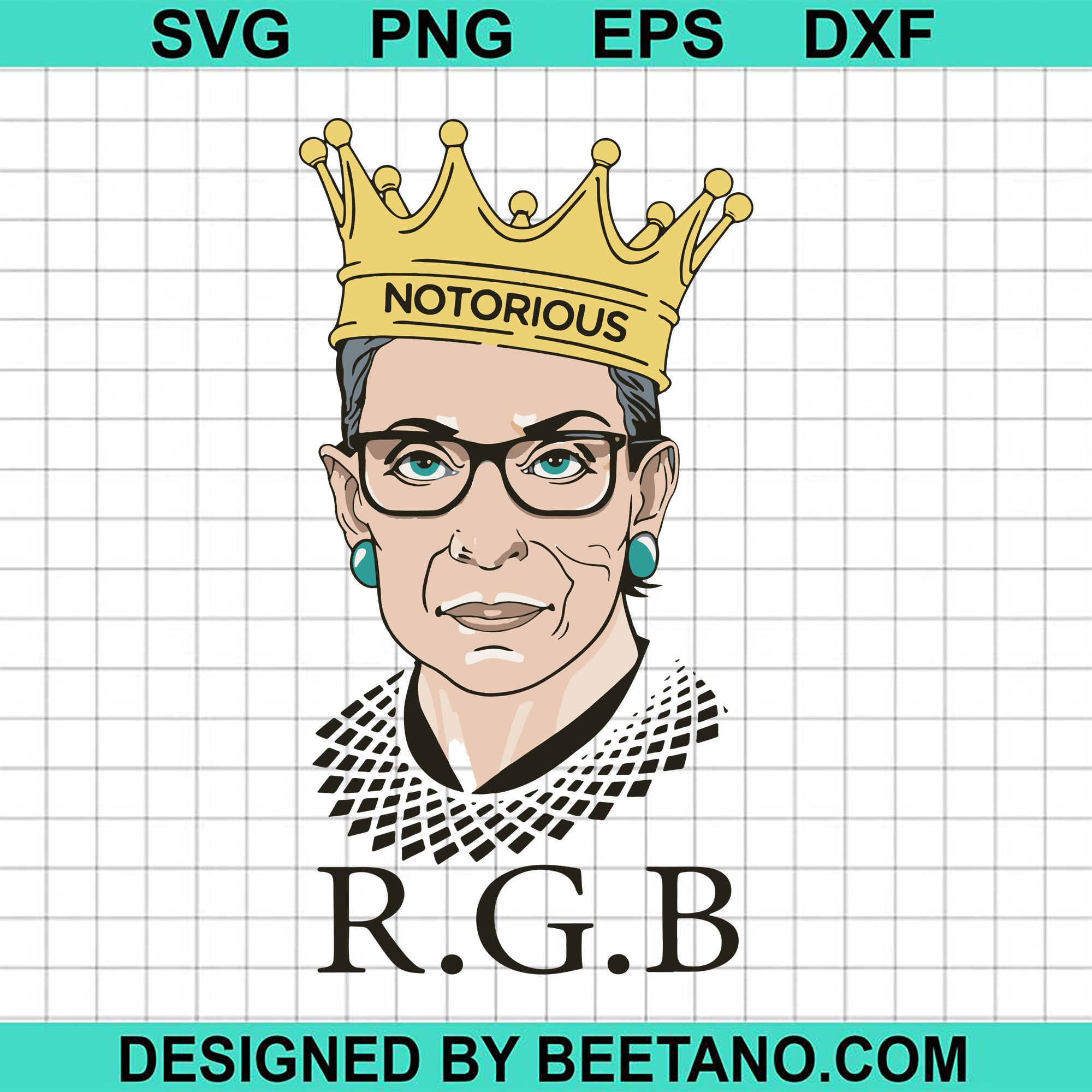 Download Notorious Rbg Ruth Bader Ginsburg Svg Cut File For Cricut Machine Make Beetanosvg Scalable Vector Graphics