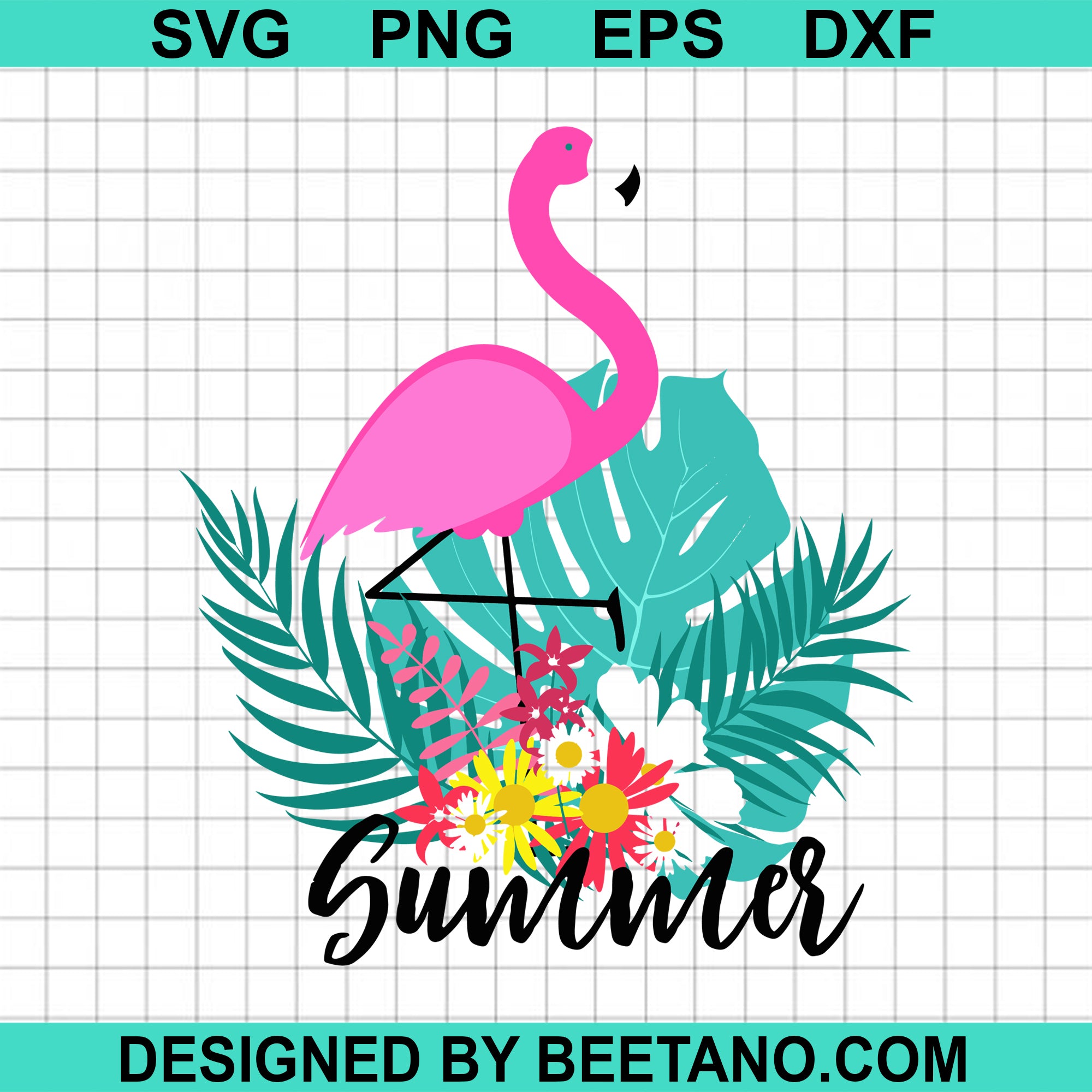 Download Flamingo Summer Cutting Files Cricut Svg Dxf Eps For Handmade Items Beetanosvg Scalable Vector Graphics