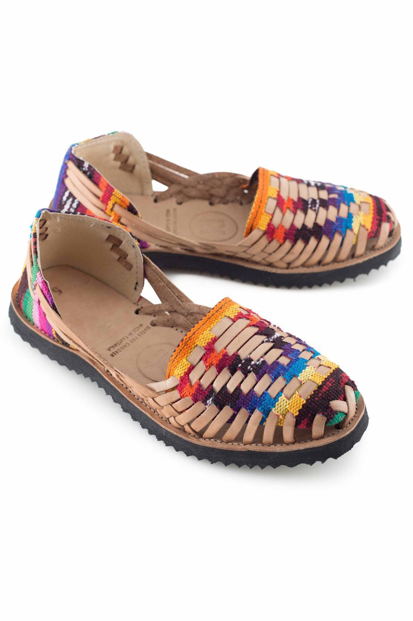 Traditional Mayan Woven Leather Huarache Sandals | Accompany