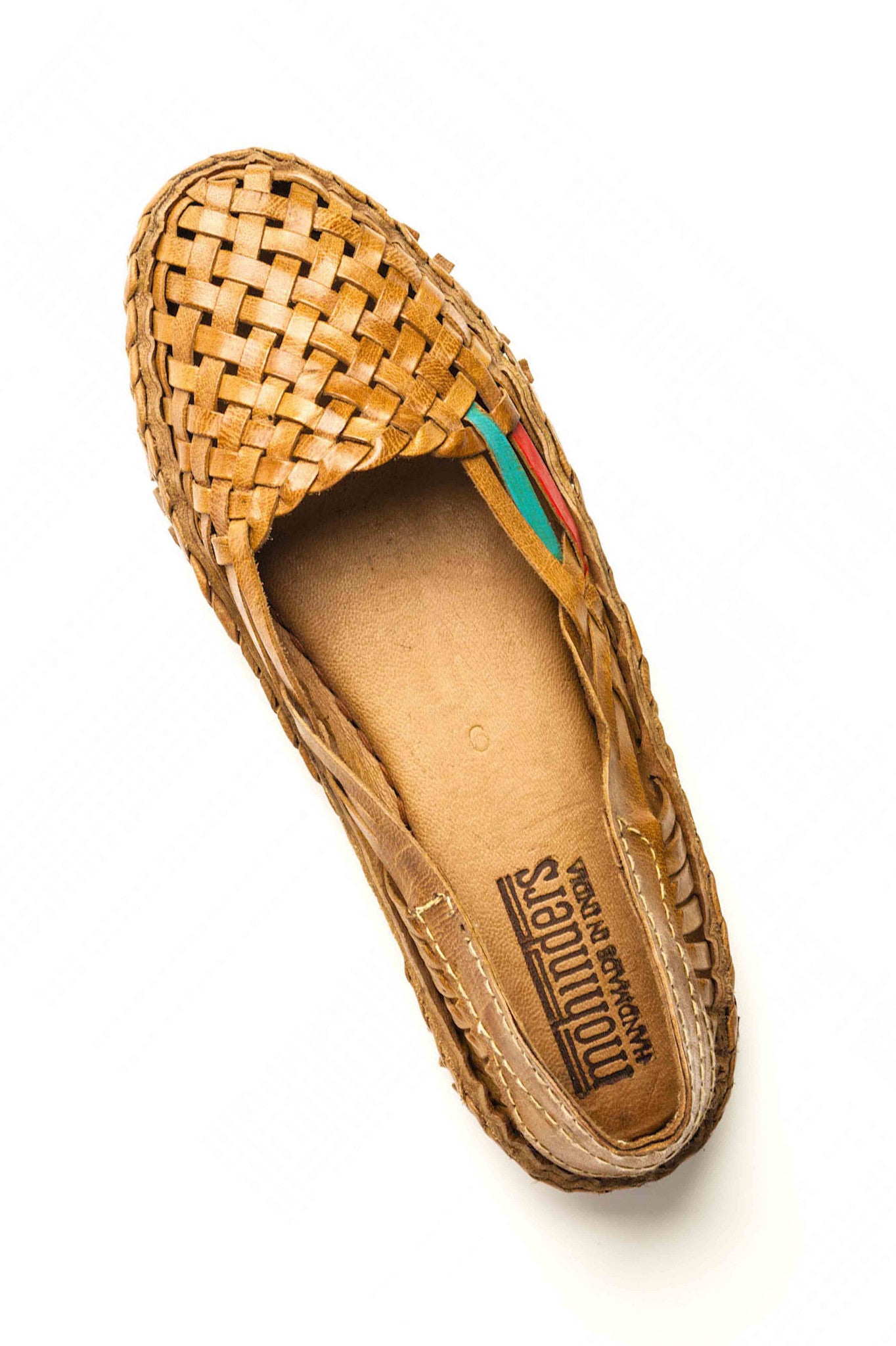 woven leather flat shoes