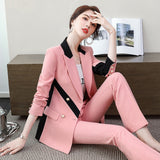 Asymmetric Stripe Pant Suit Plus Size 5XL 2 Piece Set Casual - Violet