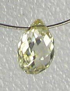 Natural Canary Diamond 4.25x3mm Briolette Bead .27cts 6111 - PremiumBead Alternate Image 3