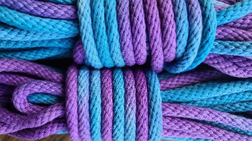 Blue/purple jute shibari rope – Ropeboundkitten