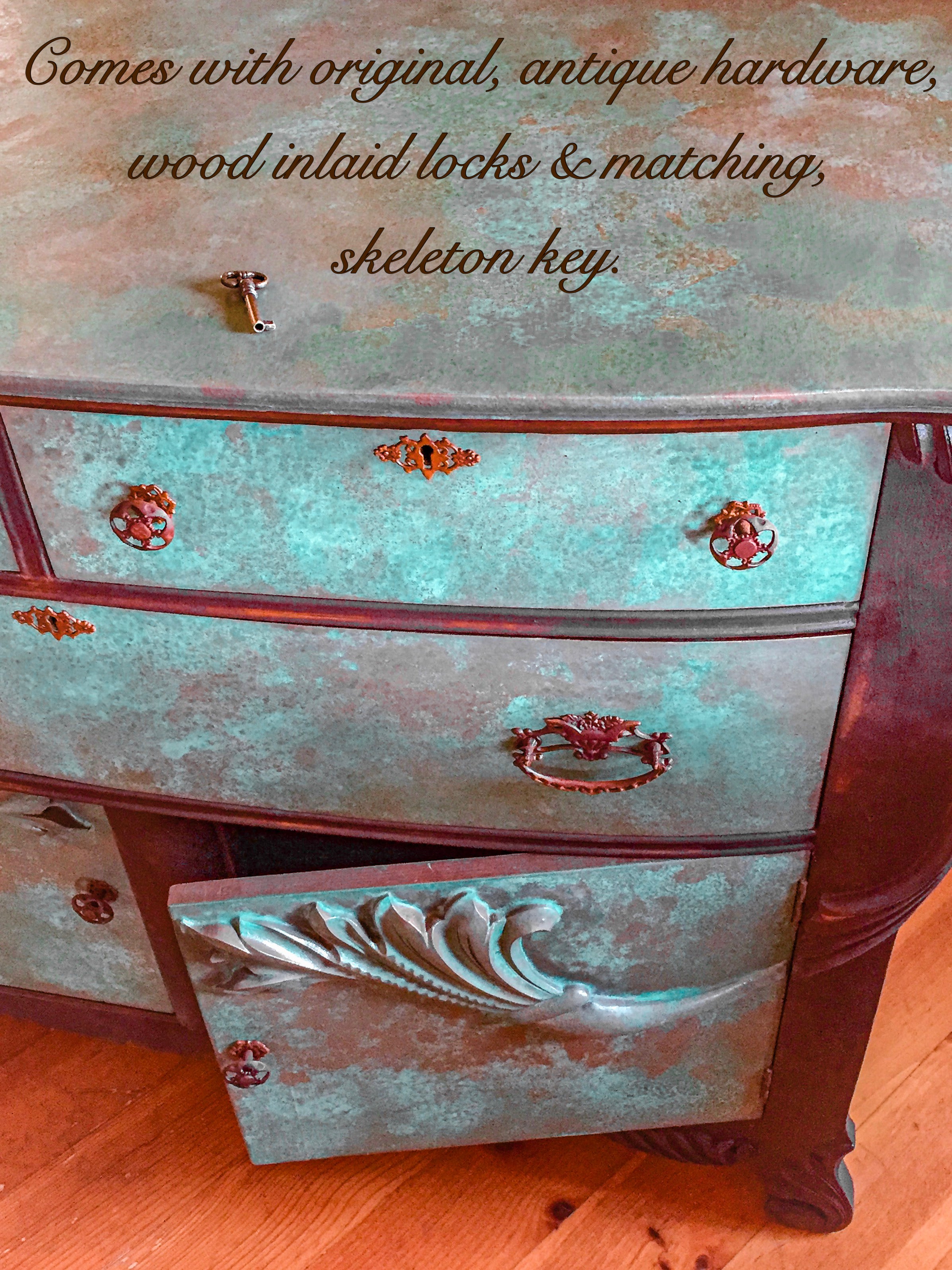 Locking Boho Dresser Painted Furniture Reincarnated With Love