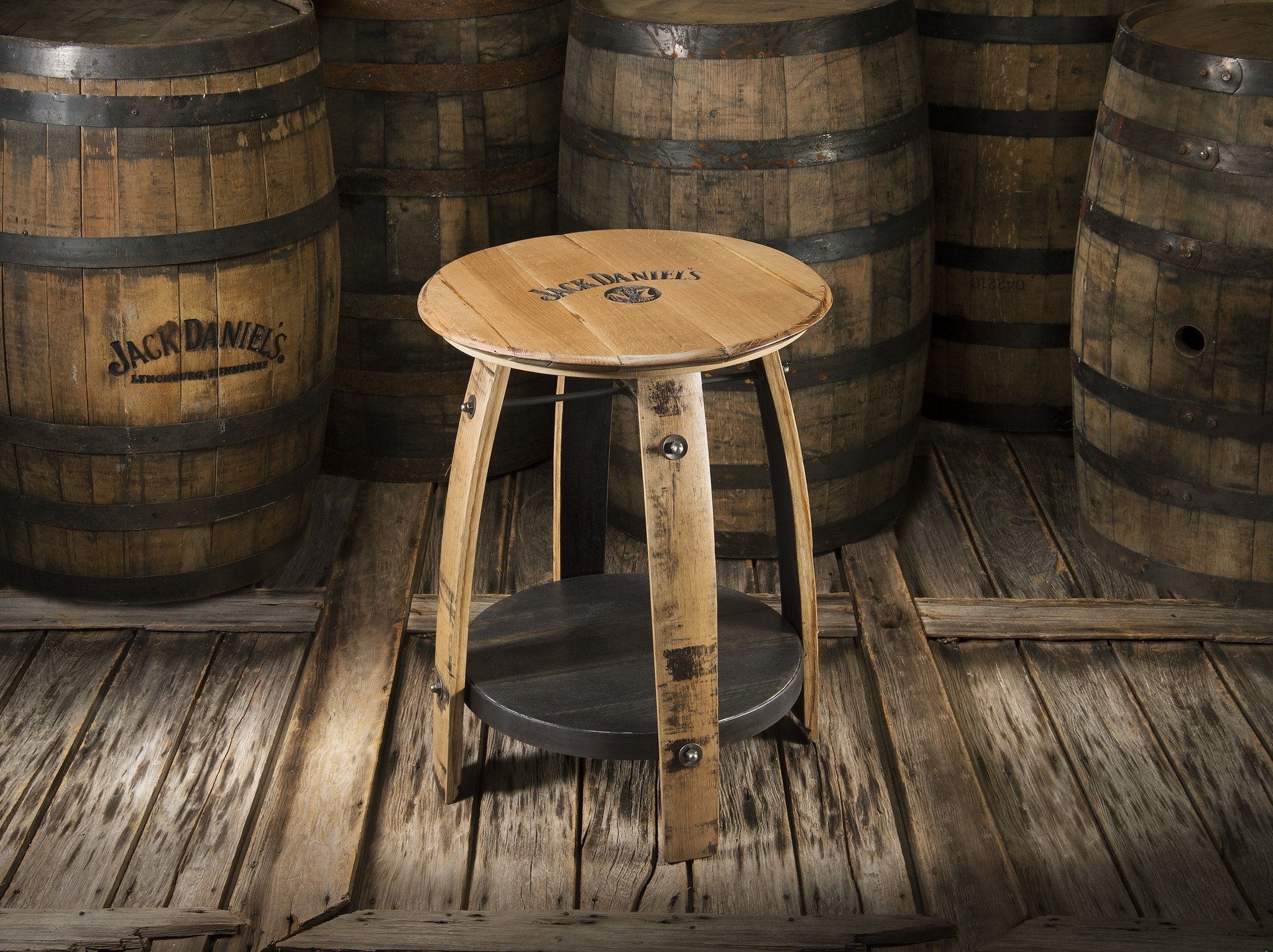 Whiskey Wood Side Table Heritage Handcrafted