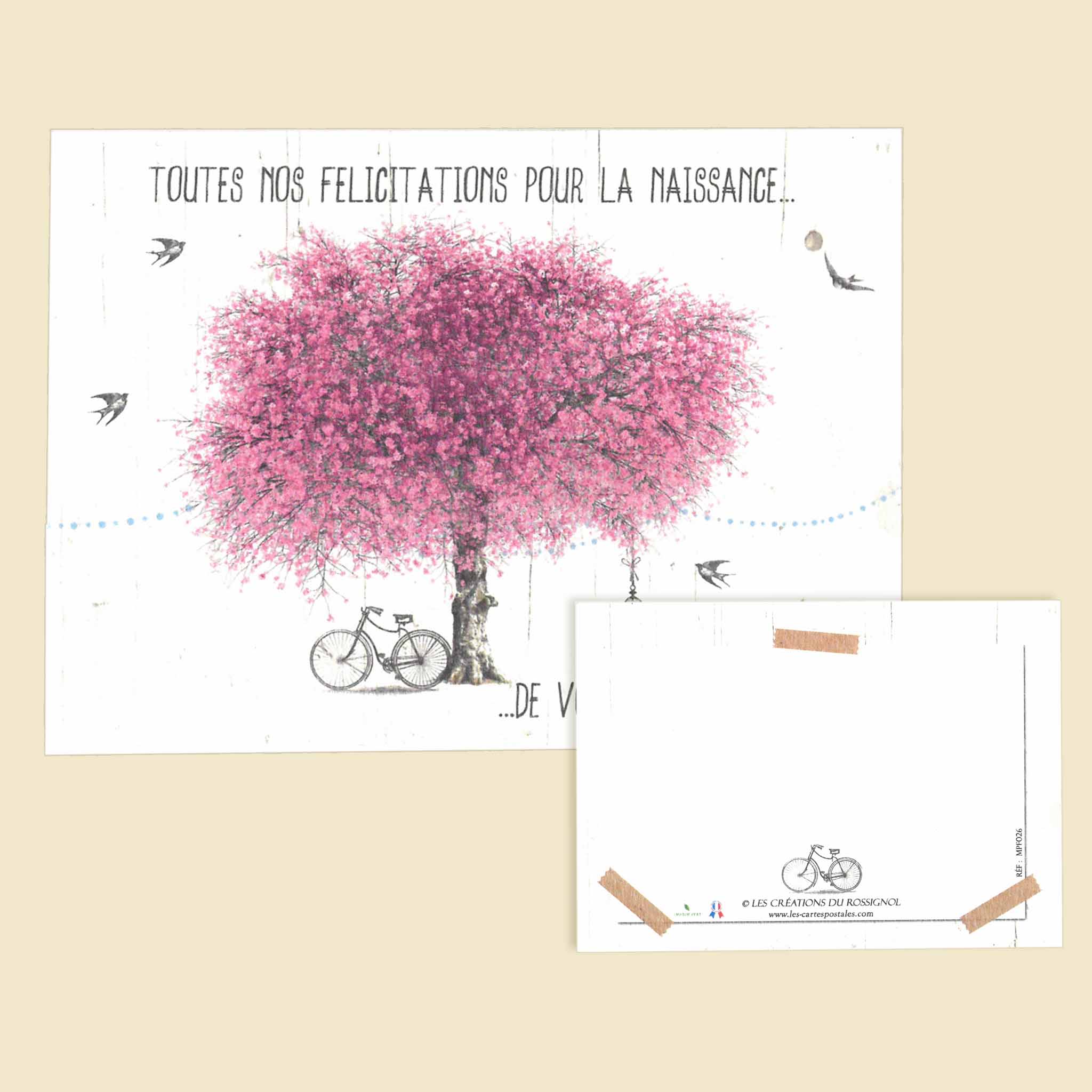 Carte Félicitations naissance Fille