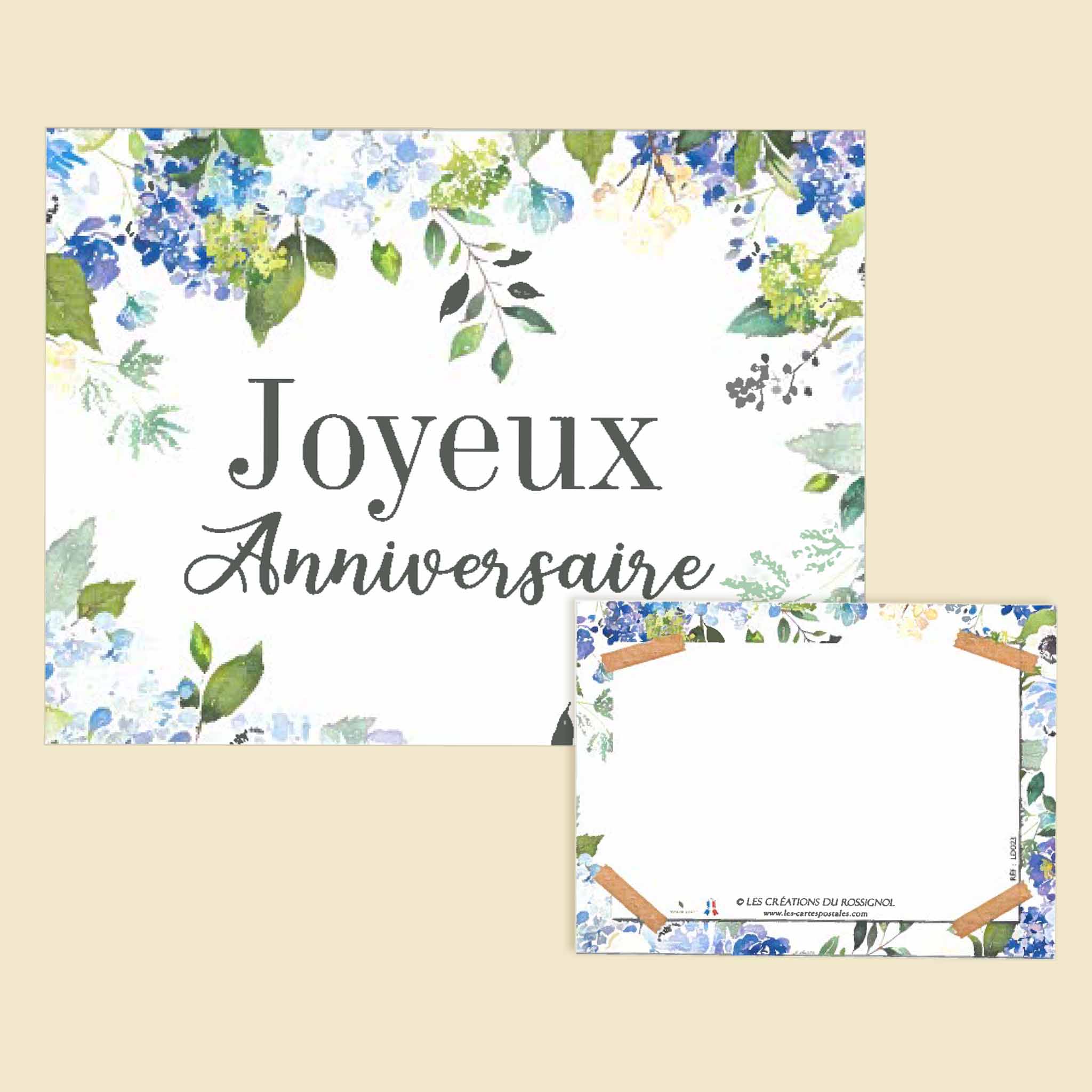 Carte message Joyeux anniversaire  LA SERRE fleuriste, livraison fleurs  à Nantes – La Serre Nantes