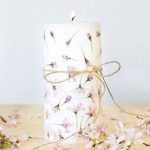 DIY - Fabriquer sa bougie avec des fleurs séchées