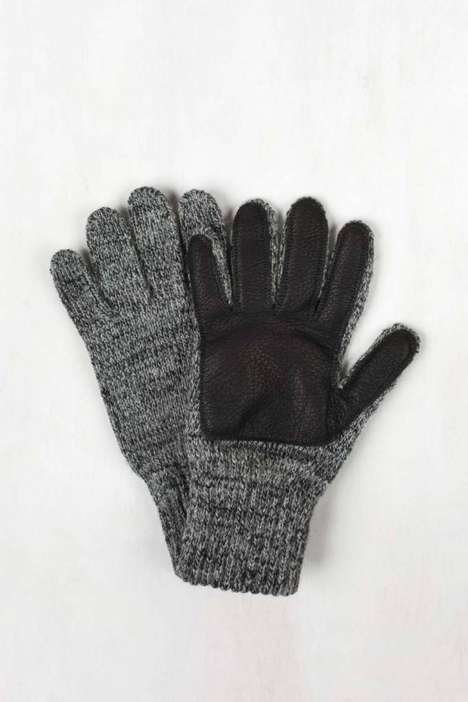 men's ragg wool gloves with leather palms