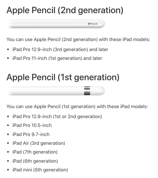 Apple Pencil compatibility